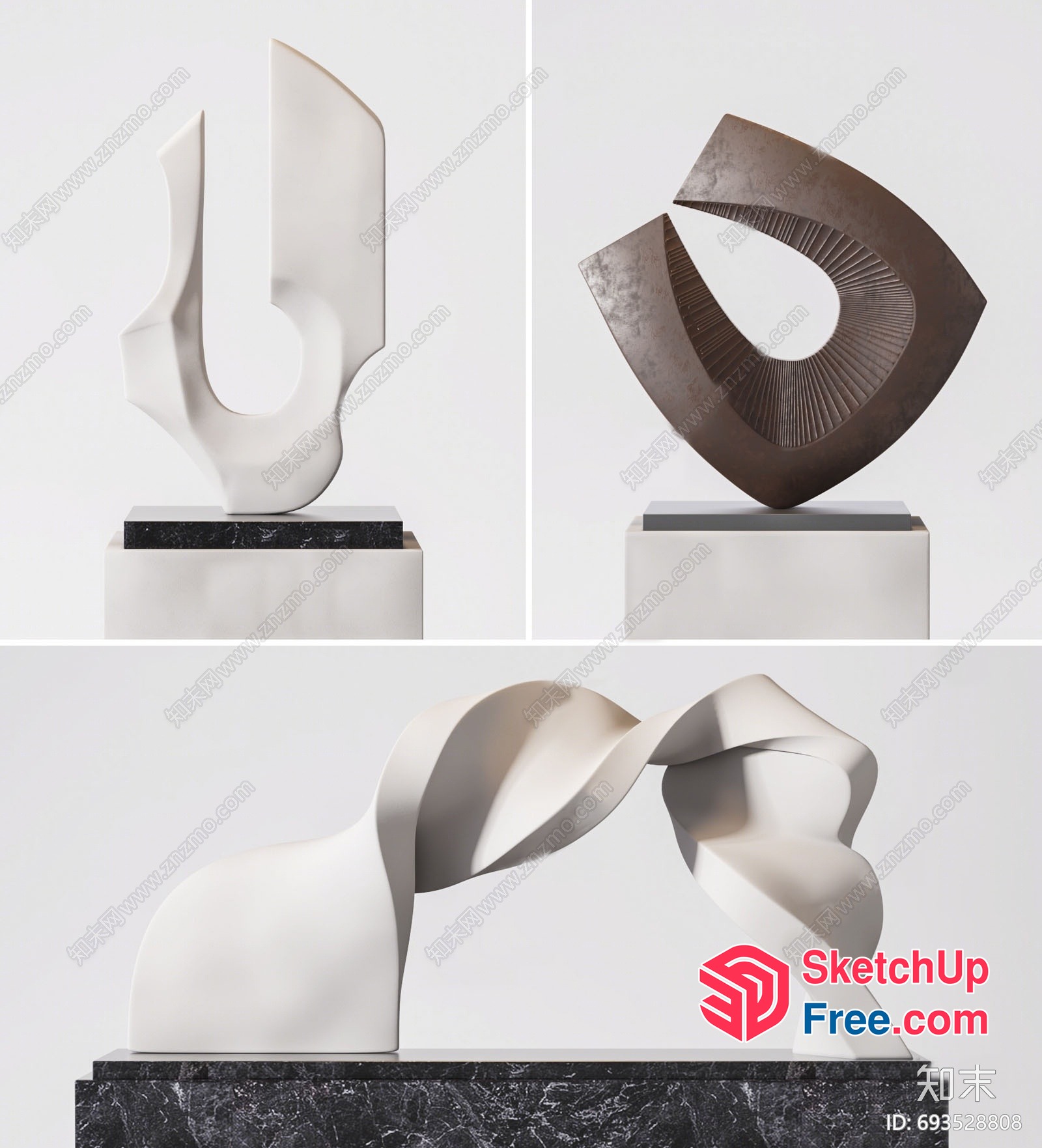 Abstract Sculpture Collection 3D SketchUp File