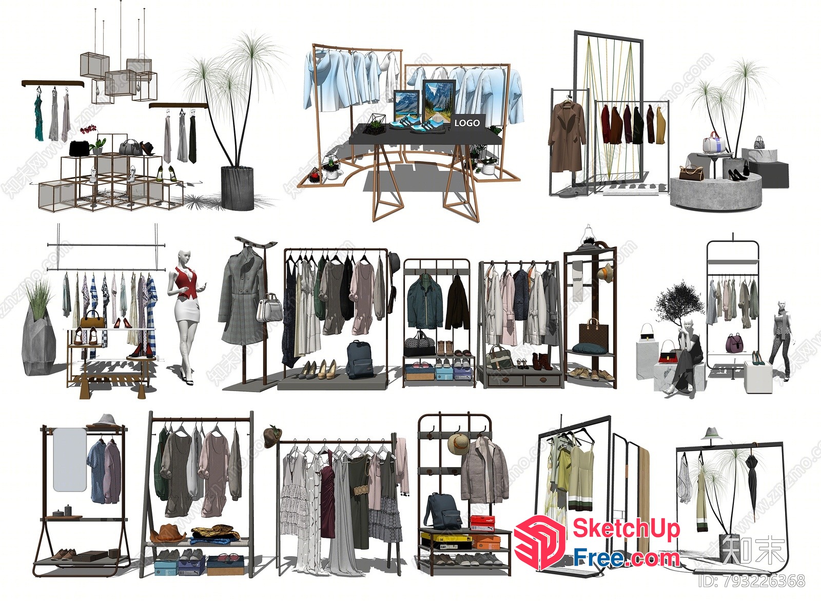 Modern Interior Design Furniture Collection 3D SketchUp File