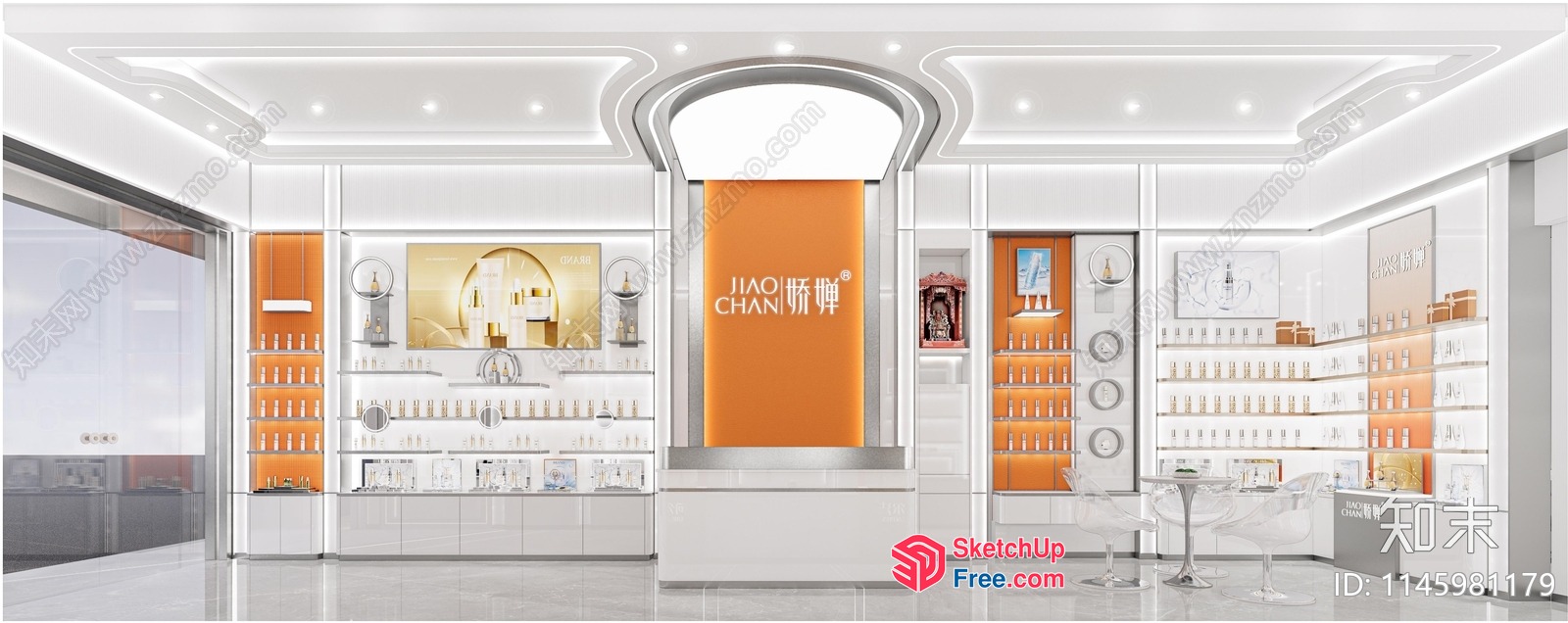 Modern Commercial Space With Elegant Decor 3D SketchUp File
