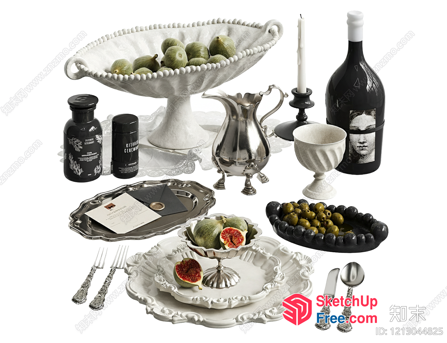 Elegant Tableware And Home Decor Collection 3D SketchUp File