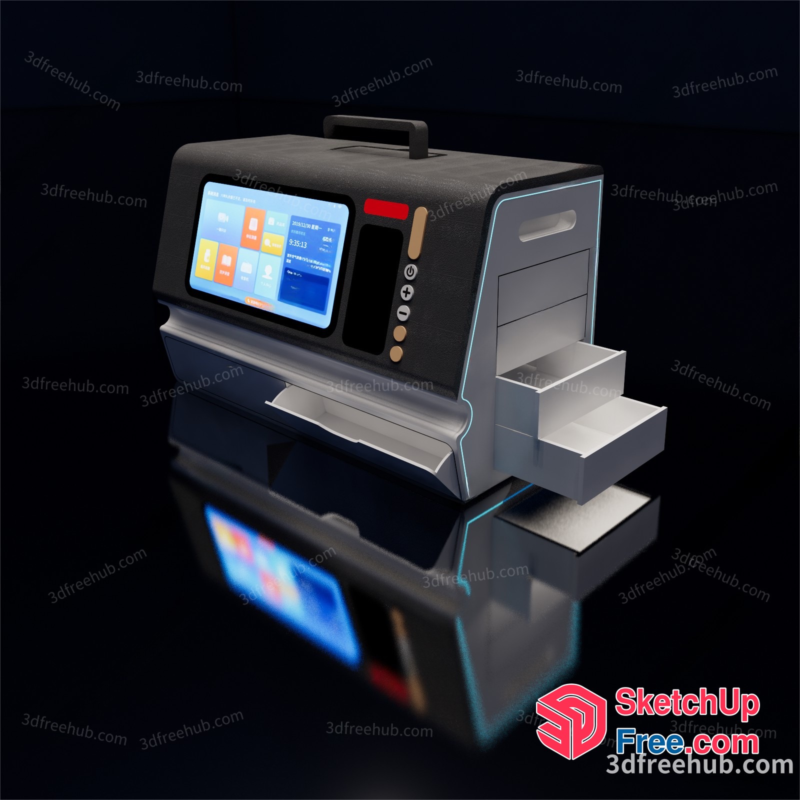 Modern Automated Teller Machine 3D SketchUp File