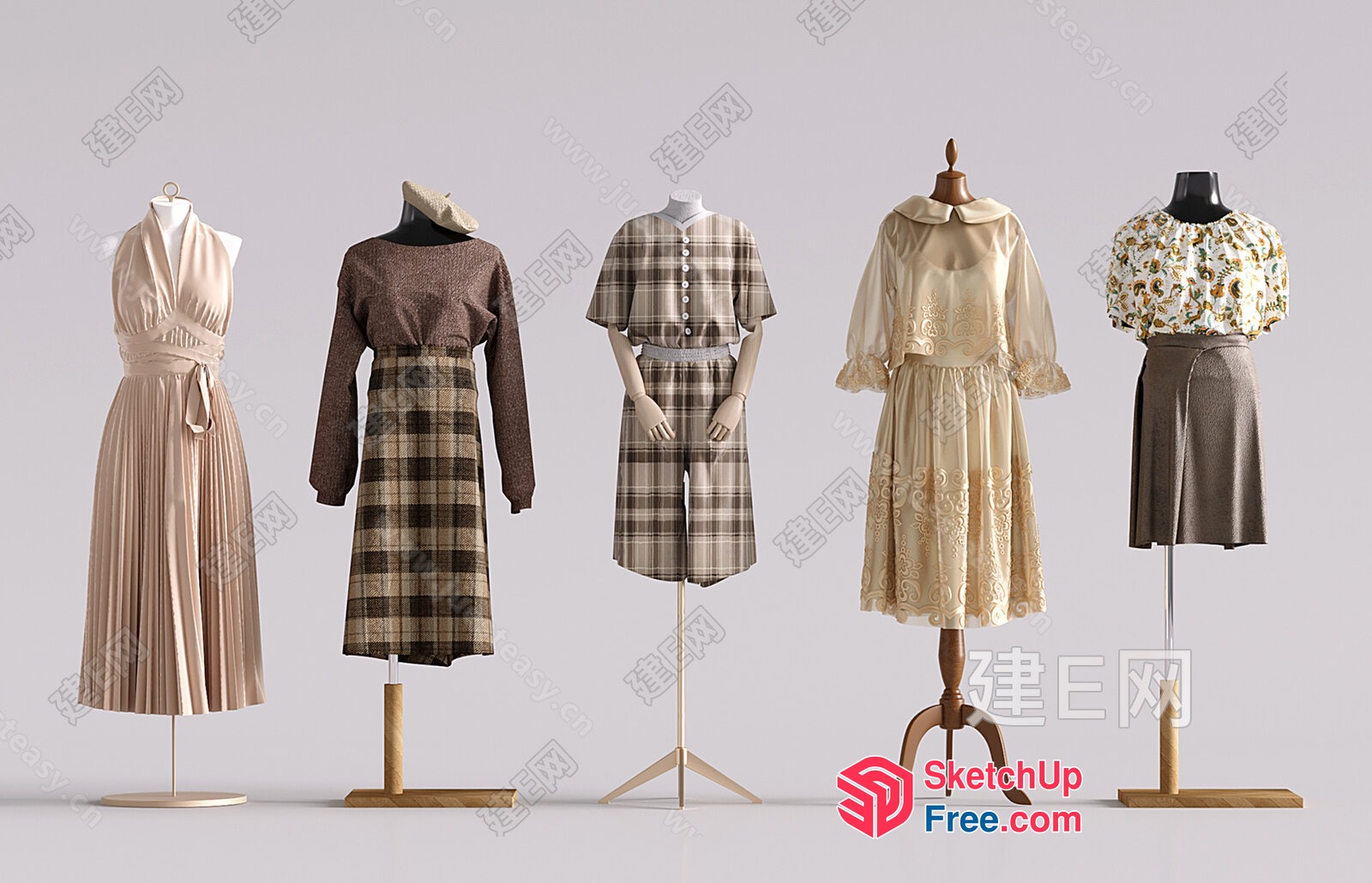 Elegant Vintage Fashion Collection 3D SketchUp File
