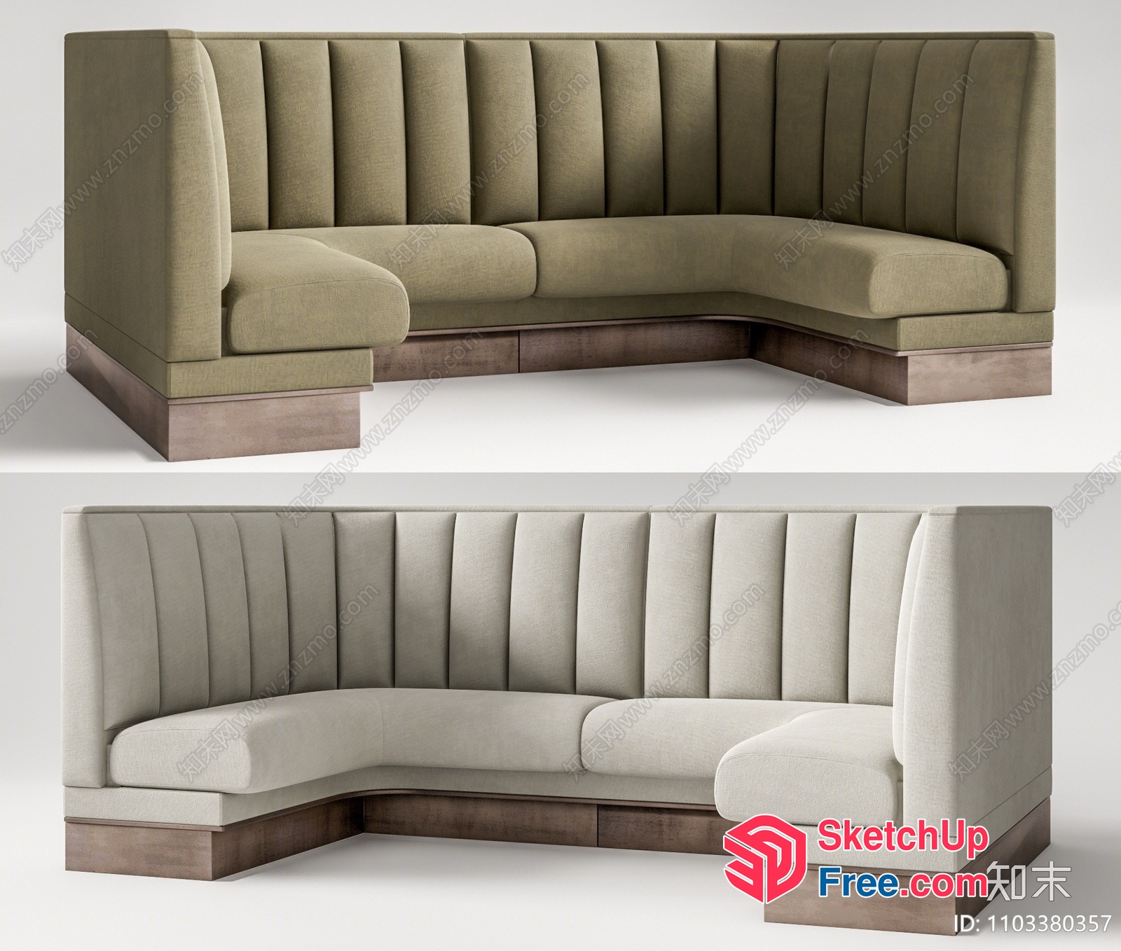 Corner Sofa In Cream And Beige Styles 3D SketchUp File