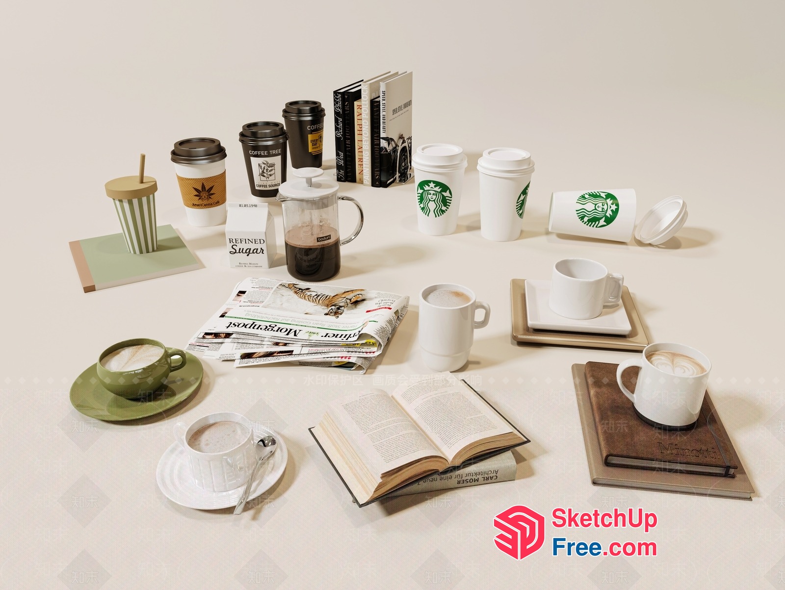Coffee Shop Interior 3D SketchUp File