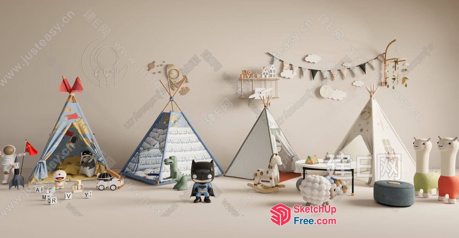 Colorful Children'S Play Area 3D SketchUp File