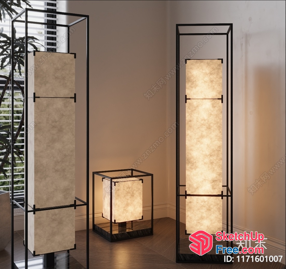 Contemporary Modern Minimalist Japanese-Style Partition Screen Furniture 3D SketchUp File Contemporary Modern Minimalist Japanese-Style Partition Screen Furniture 3D SketchUp File