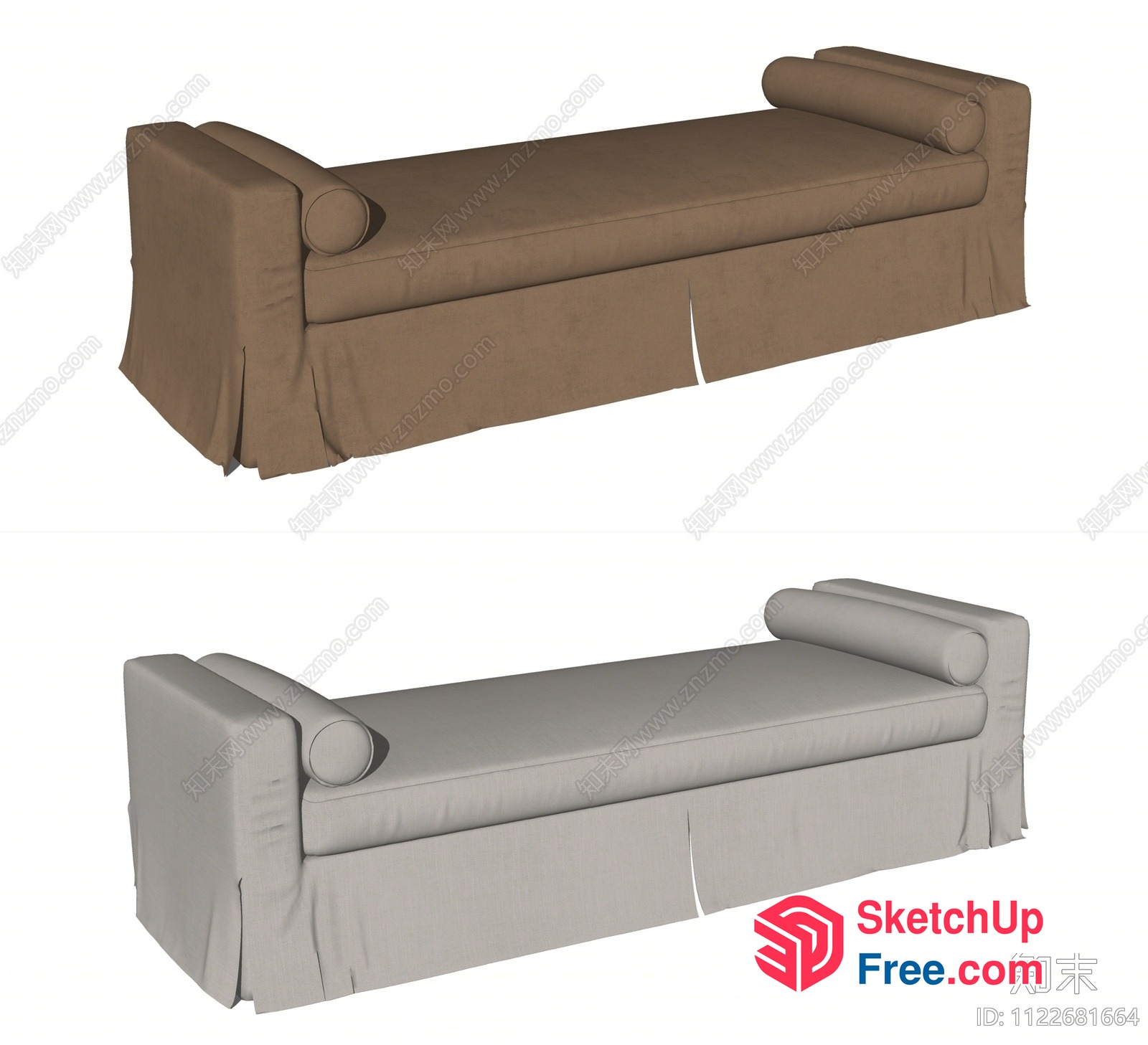 Modern And Elegant Daybed For Relaxation And Comfort 3D SketchUp File