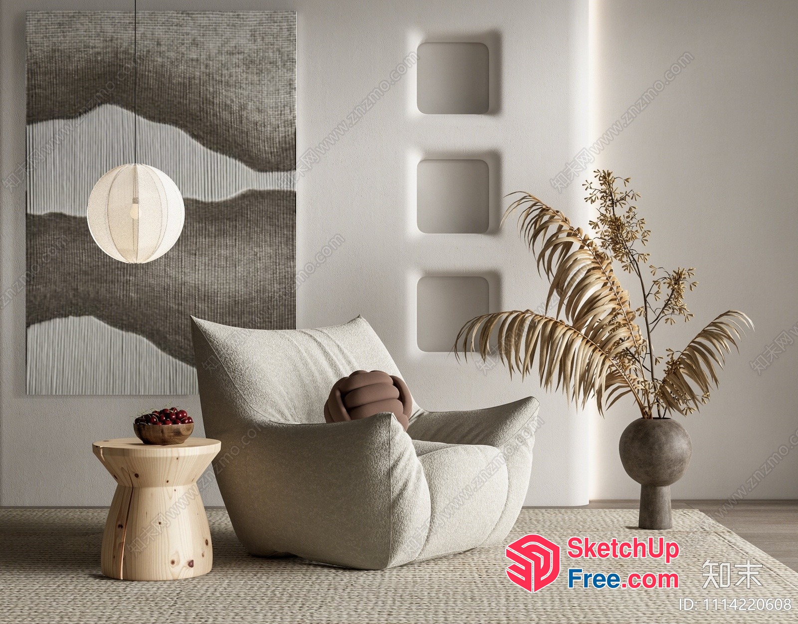 Minimalist Japanese Style Interior Design 3D SketchUp File