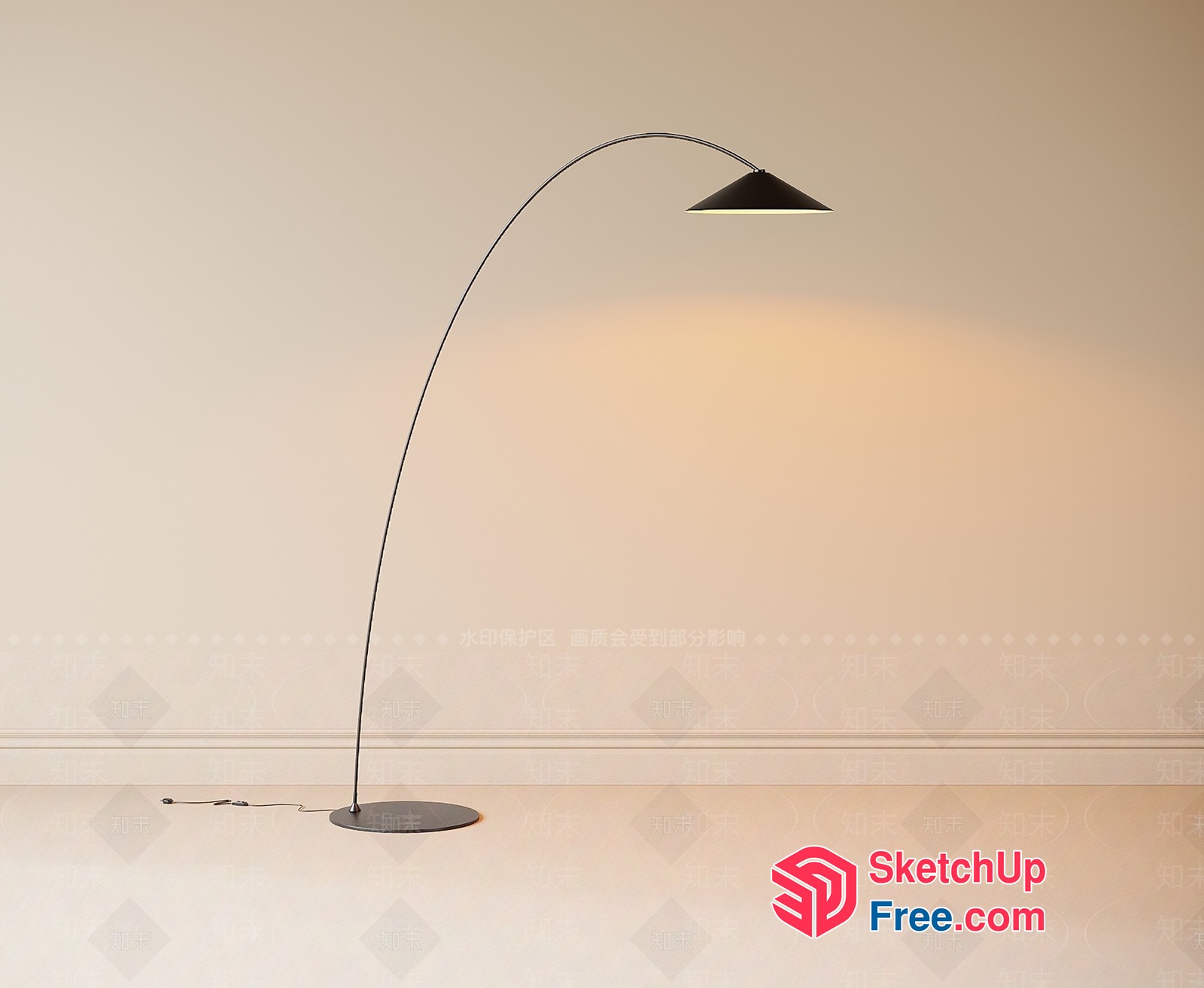 Sleek And Modern Adjustable Standing Light 3D SketchUp File