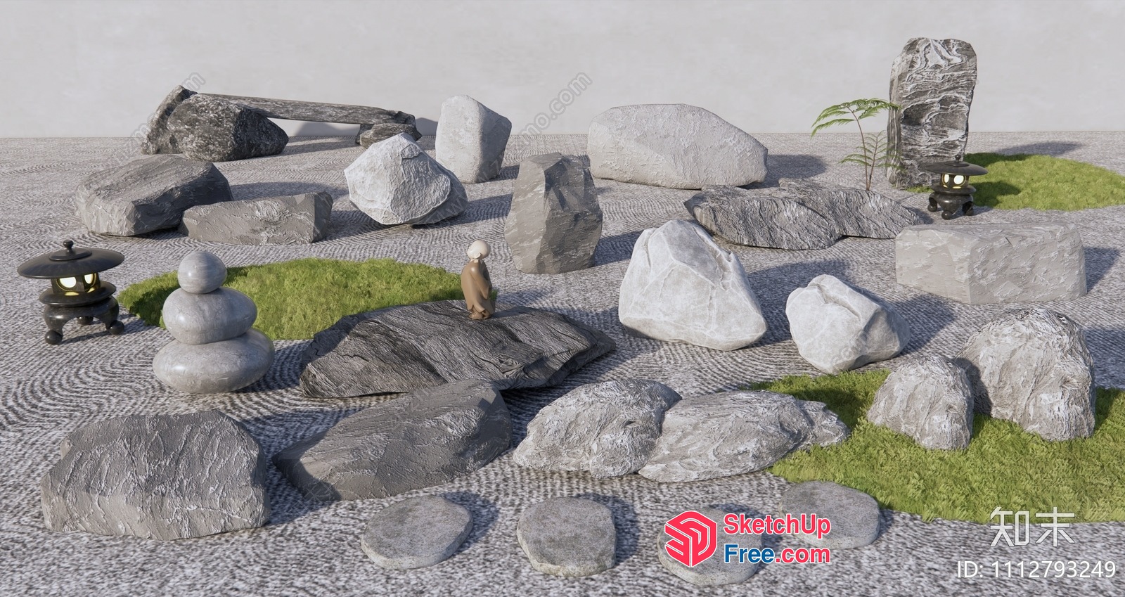 Serene Japanese Zen Garden 3D SketchUp File