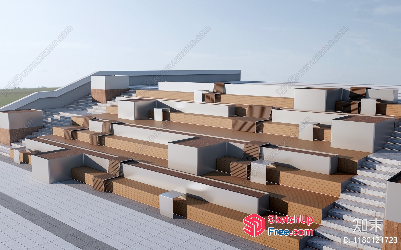 Staircase And Railing Design 3D SketchUp File