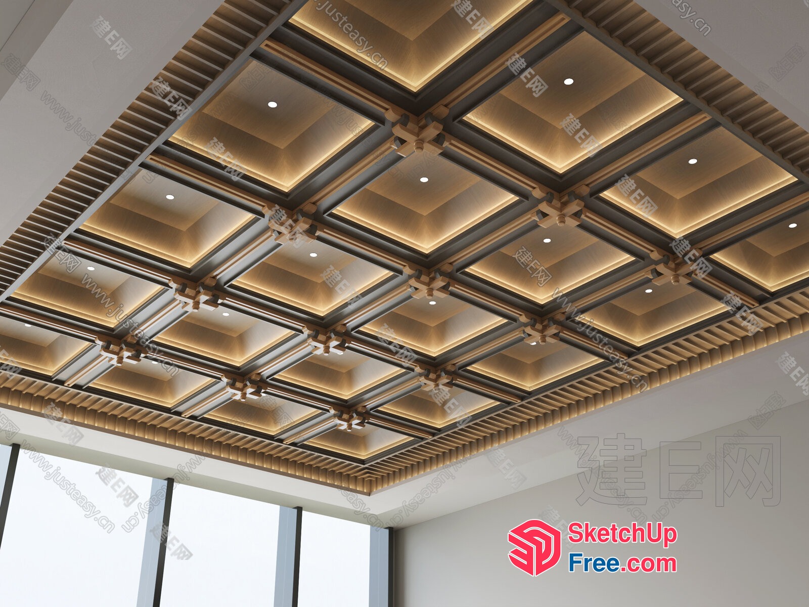 Luxurious Modern Ceiling Design 3D SketchUp File