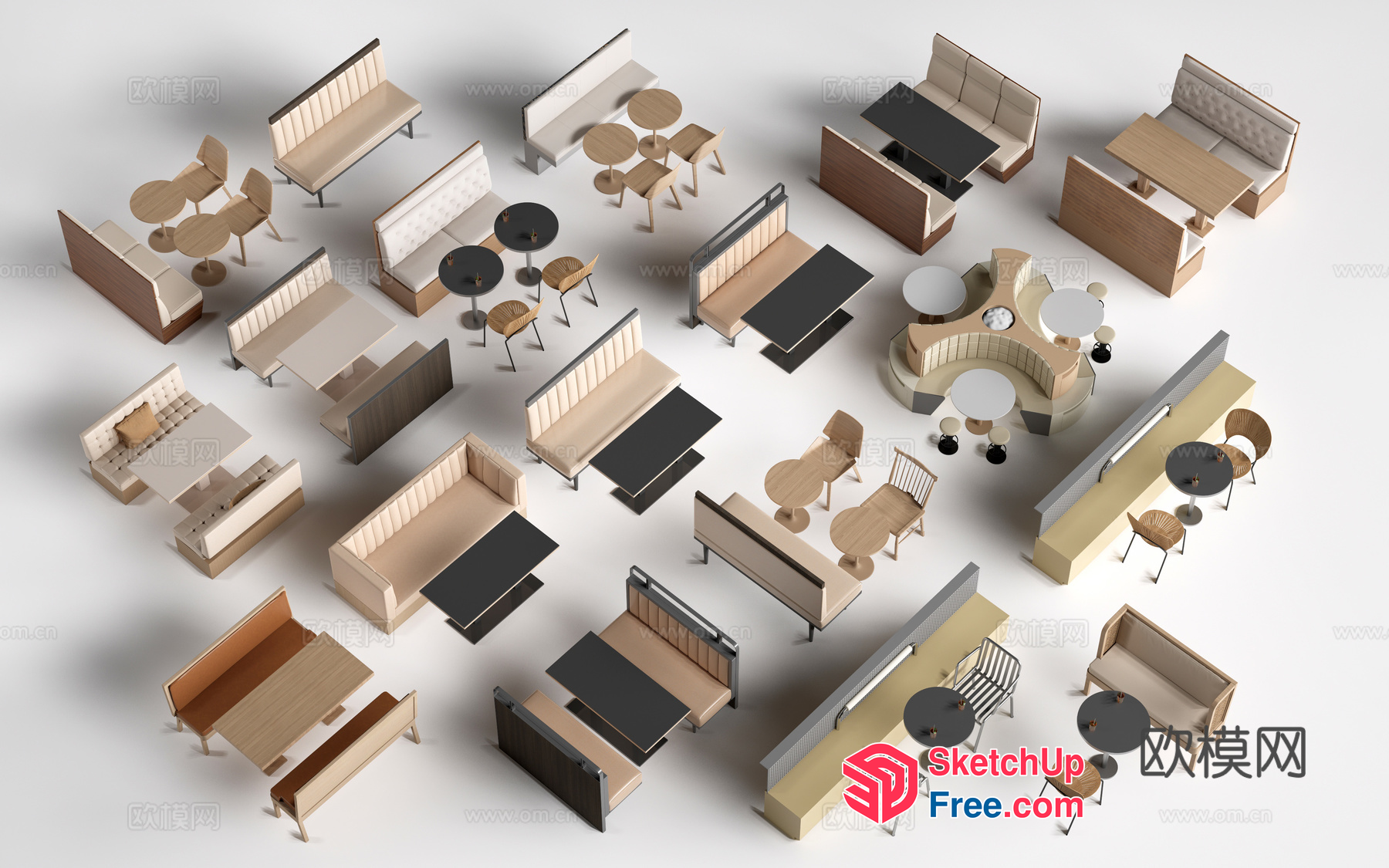 Modern Furniture Arrangement 3D SketchUp File