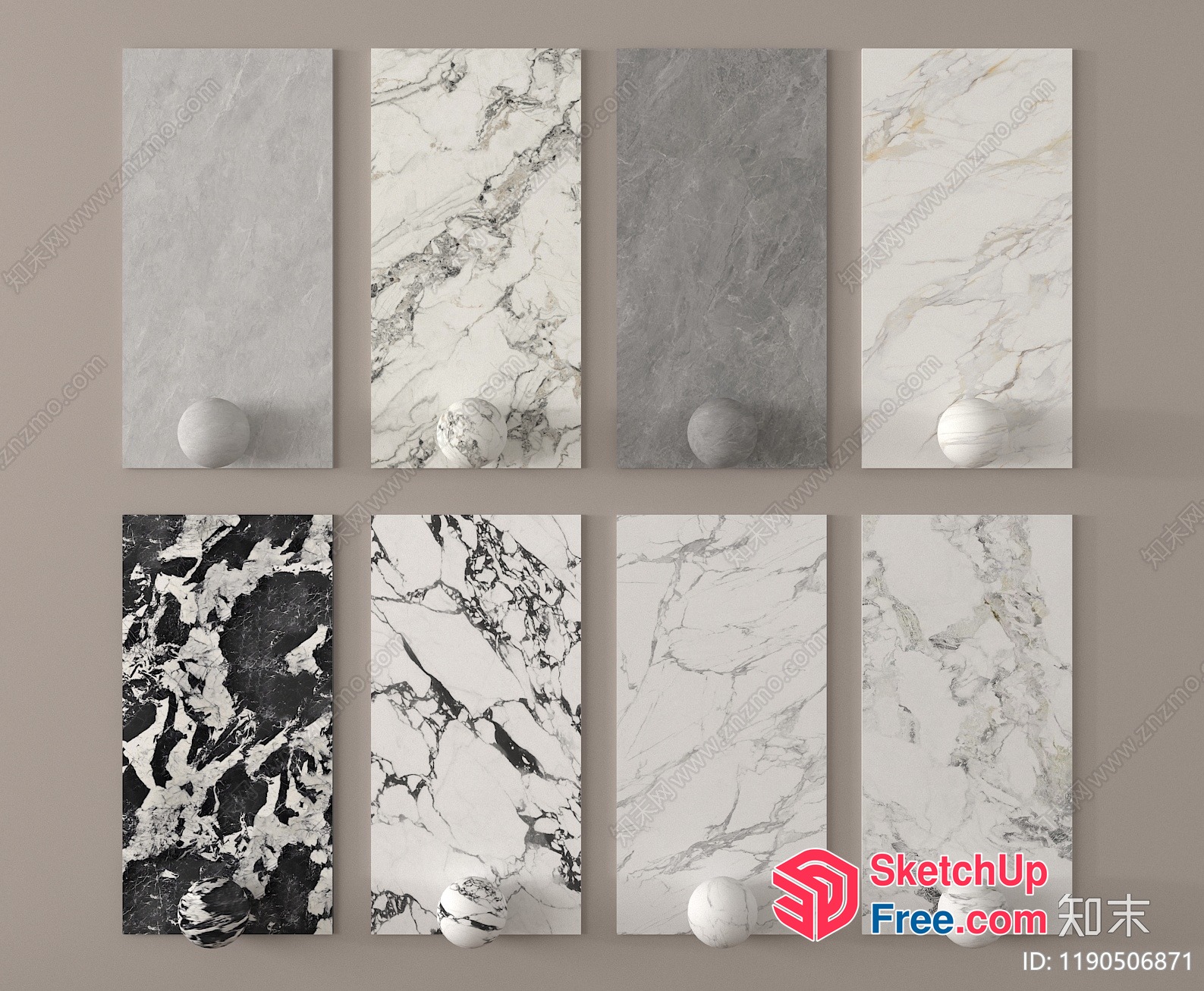 Marble Tile Collection 3D SketchUp File