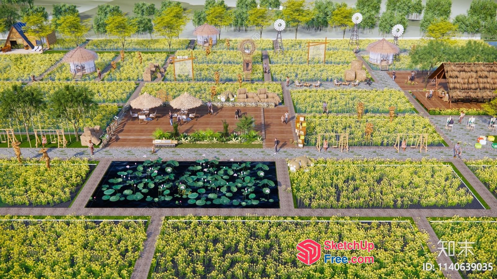 A Serene Oasis Of Greenery And Tranquility 3D SketchUp File