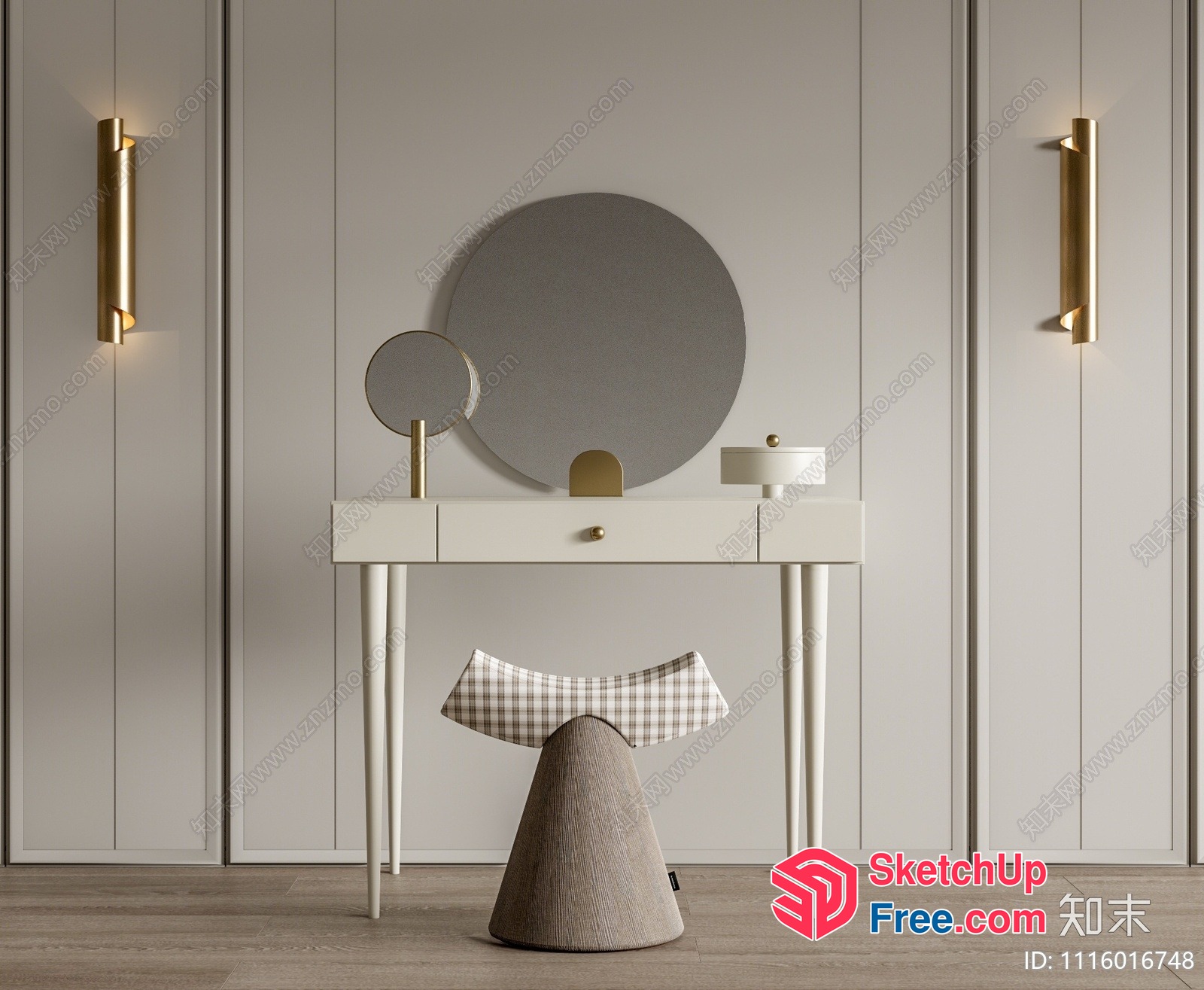 Modern Minimalist Bathroom Vanity 3D SketchUp File