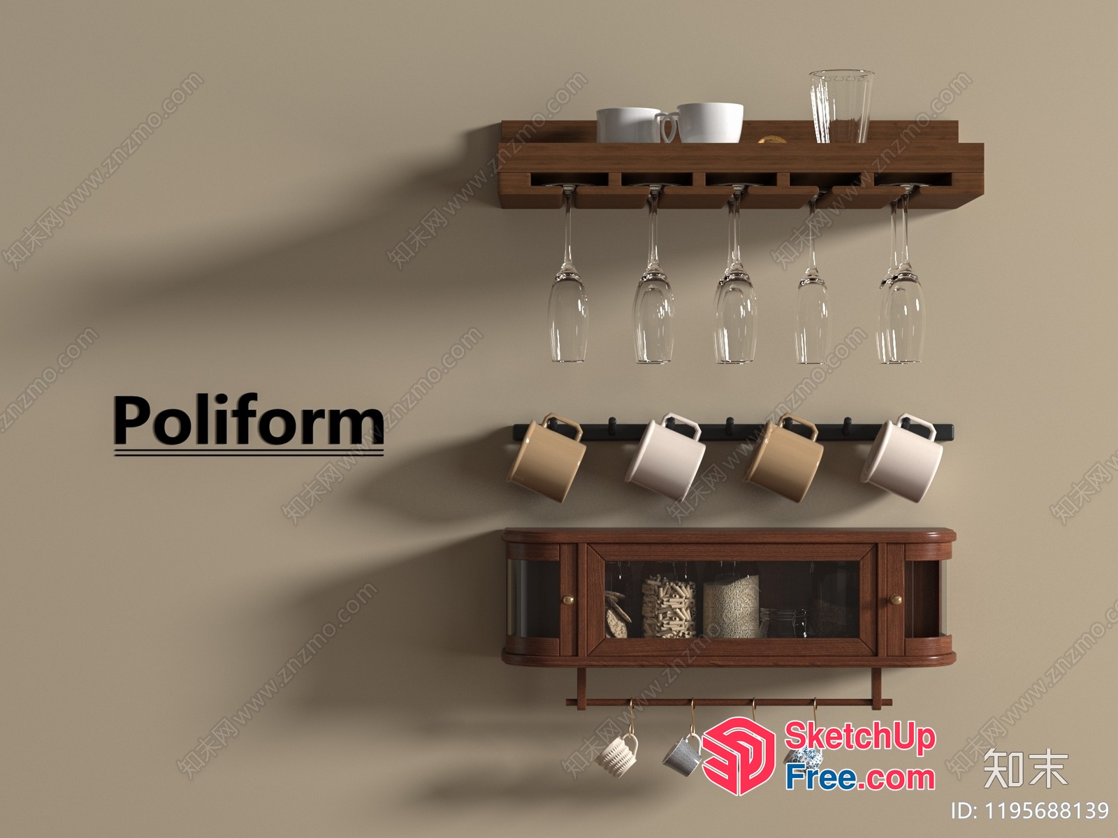 Poliform Kitchen And Dining Room Furniture 3D SketchUp File
