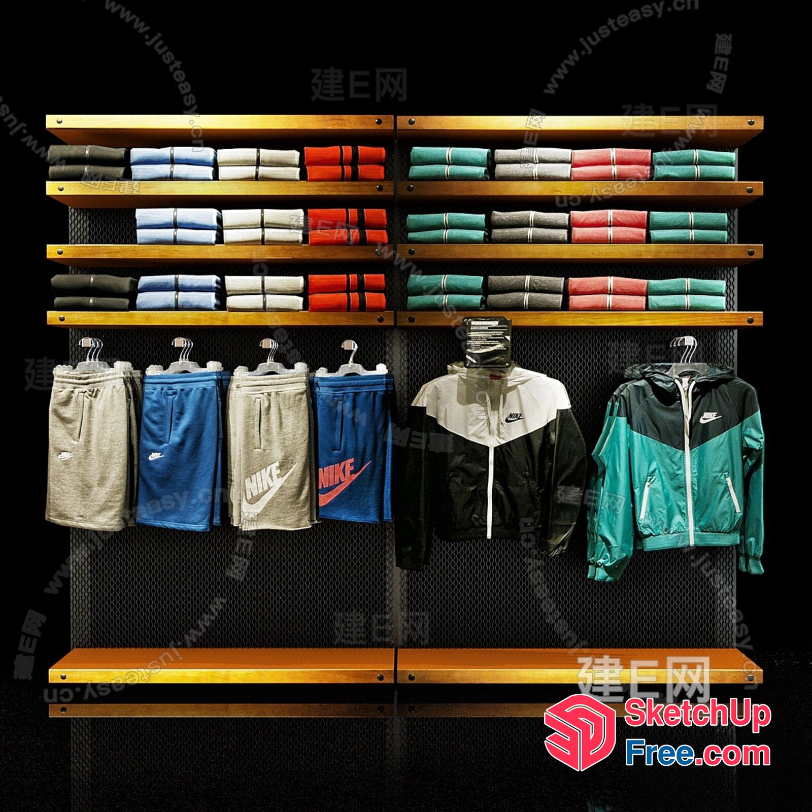 Nike Clothing Store Display 3D SketchUp File