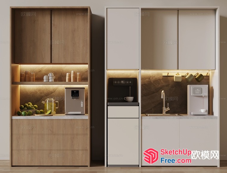 Modern Kitchen And Dining Area 3D SketchUp File