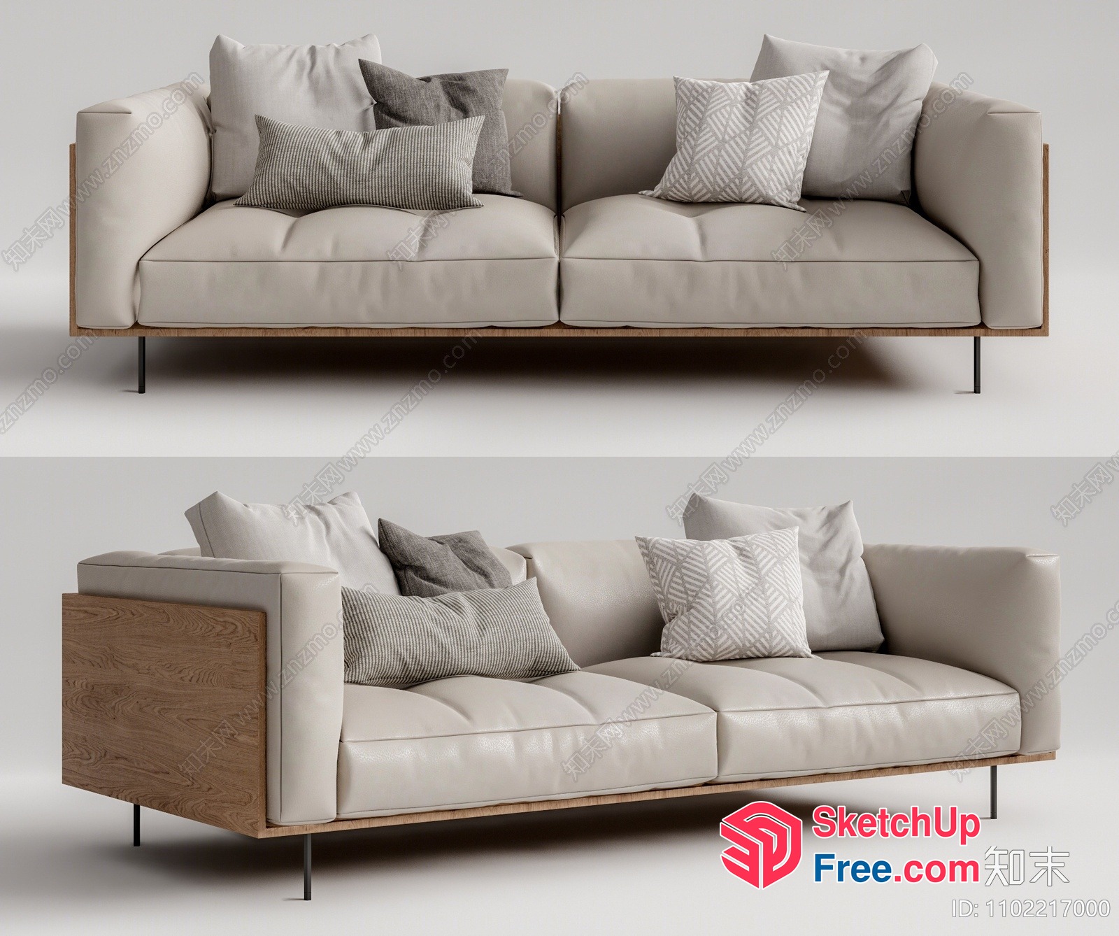 Modern Minimalist Sofa Set 3D SketchUp File