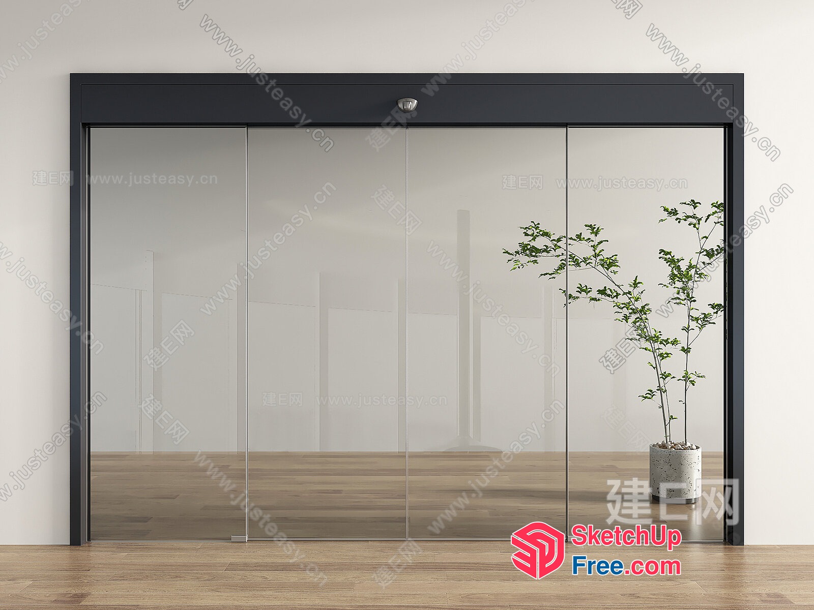 Glass Curtain Wall 3D SketchUp File