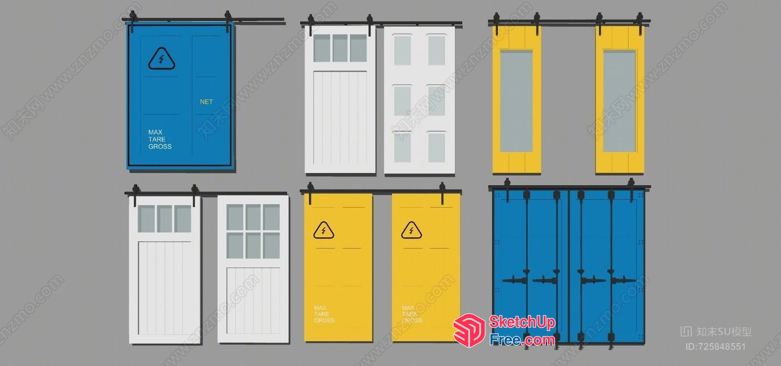 Various Door Styles And Windows 3D SketchUp File