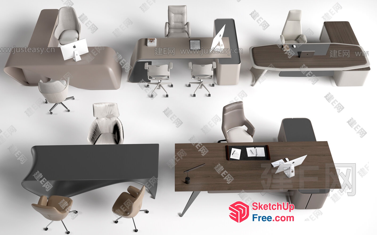 Modern Office Furniture Collection 3D SketchUp File