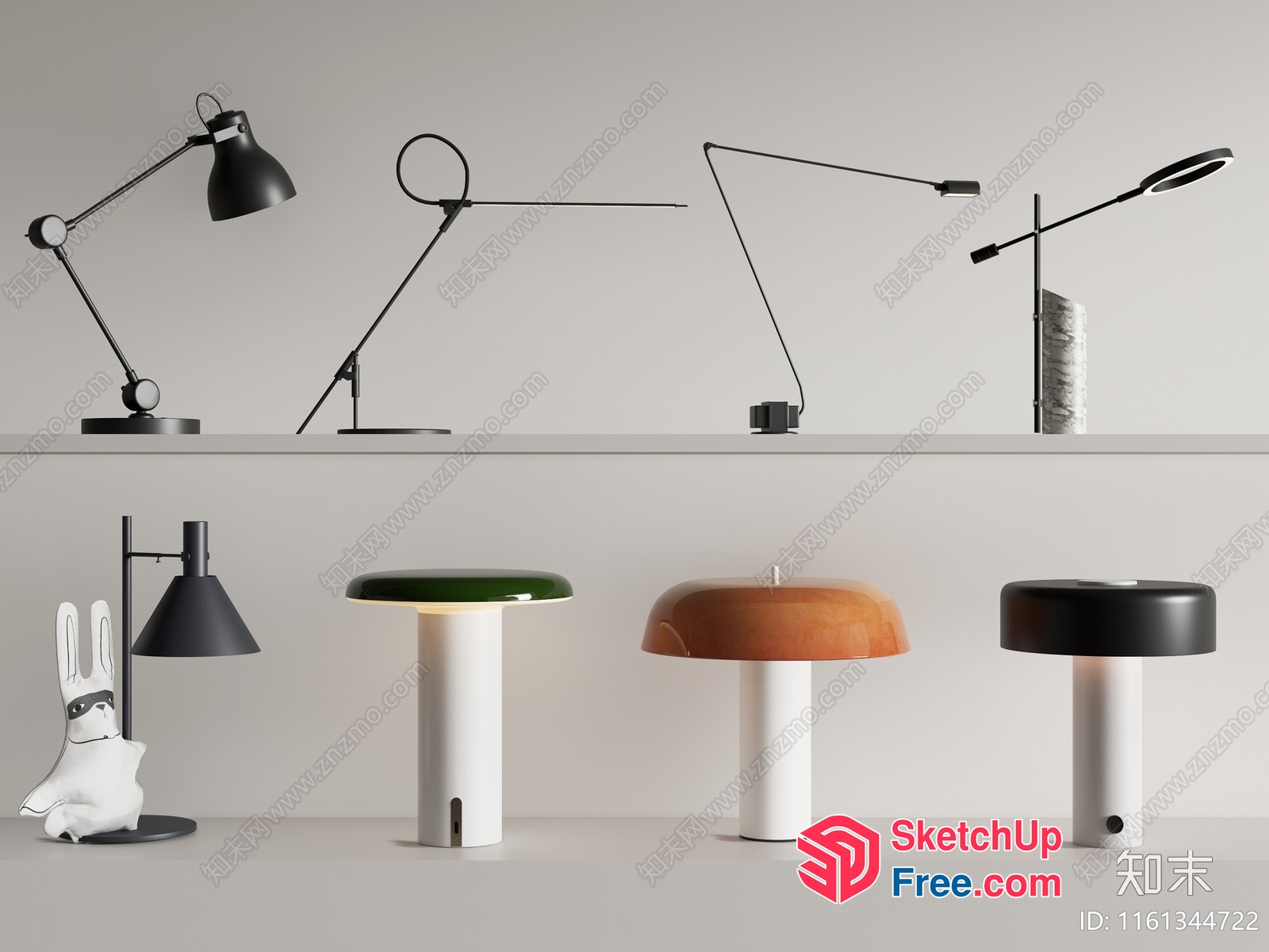 Modern Minimalist Table Lamps For Home And Office 3D SketchUp File