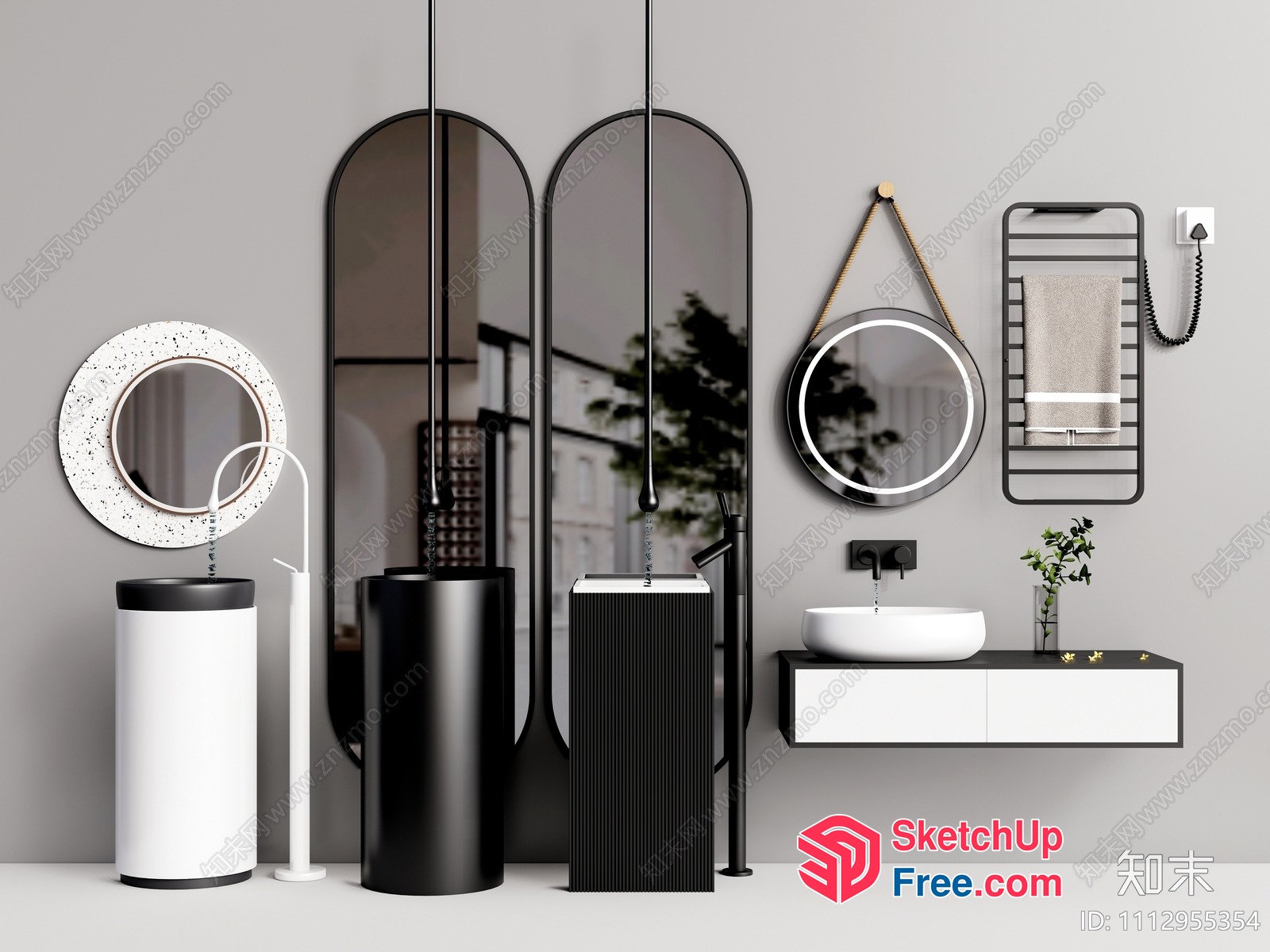 Minimalist Bathroom Decor With Sleek Modern Fixtures 3D SketchUp File