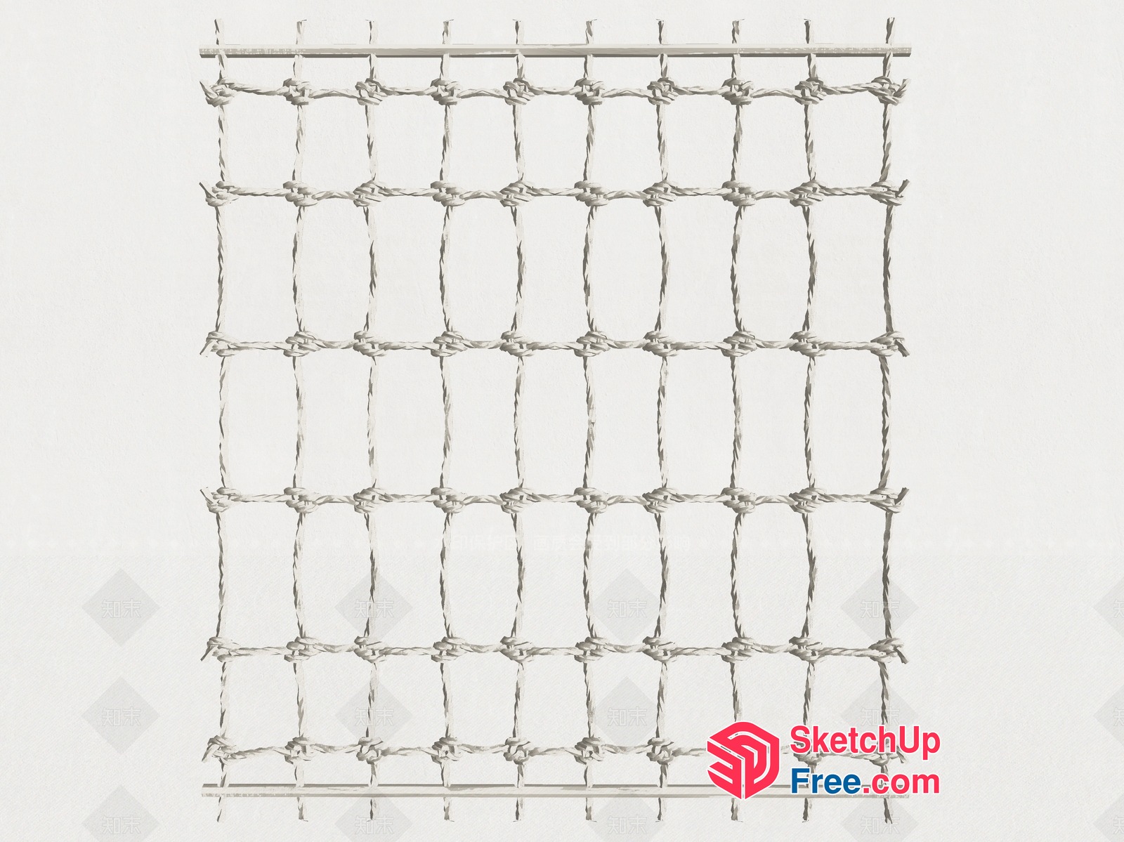 White Rope Netting Panel 3D SketchUp File