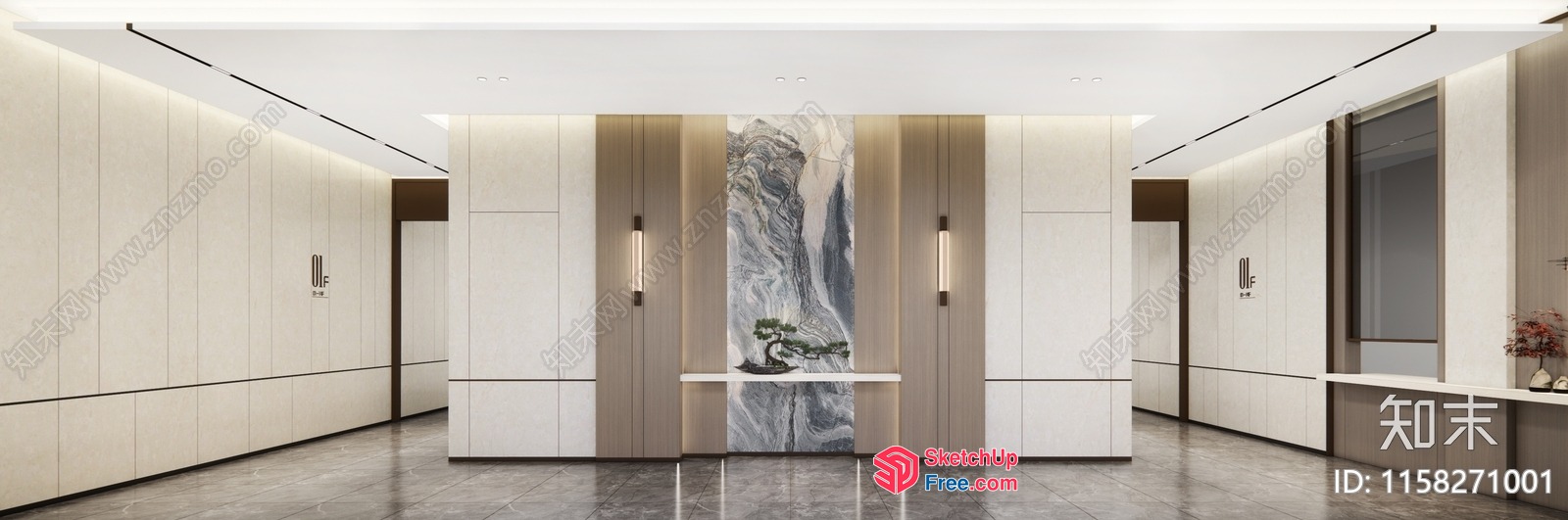 Elegant Modern Minimalist Interior Design 3D SketchUp File
