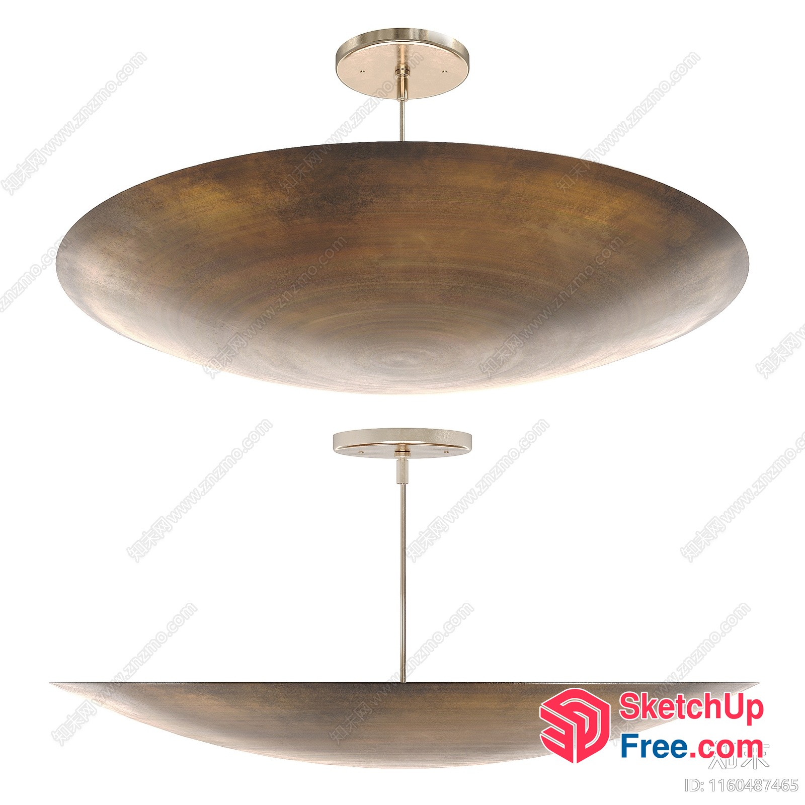 Minimalist Modern Hanging Ceiling Light Fixture 3D SketchUp File
