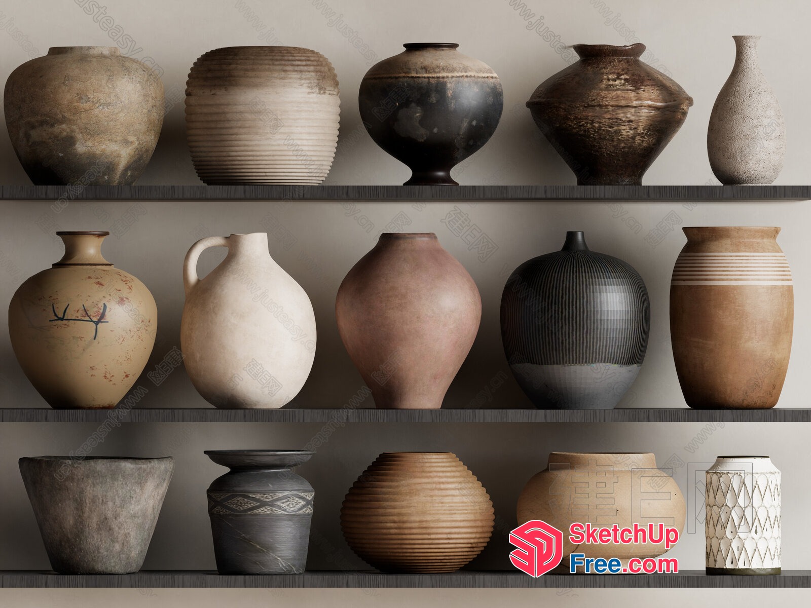 Antique Vases Collection 3D SketchUp File