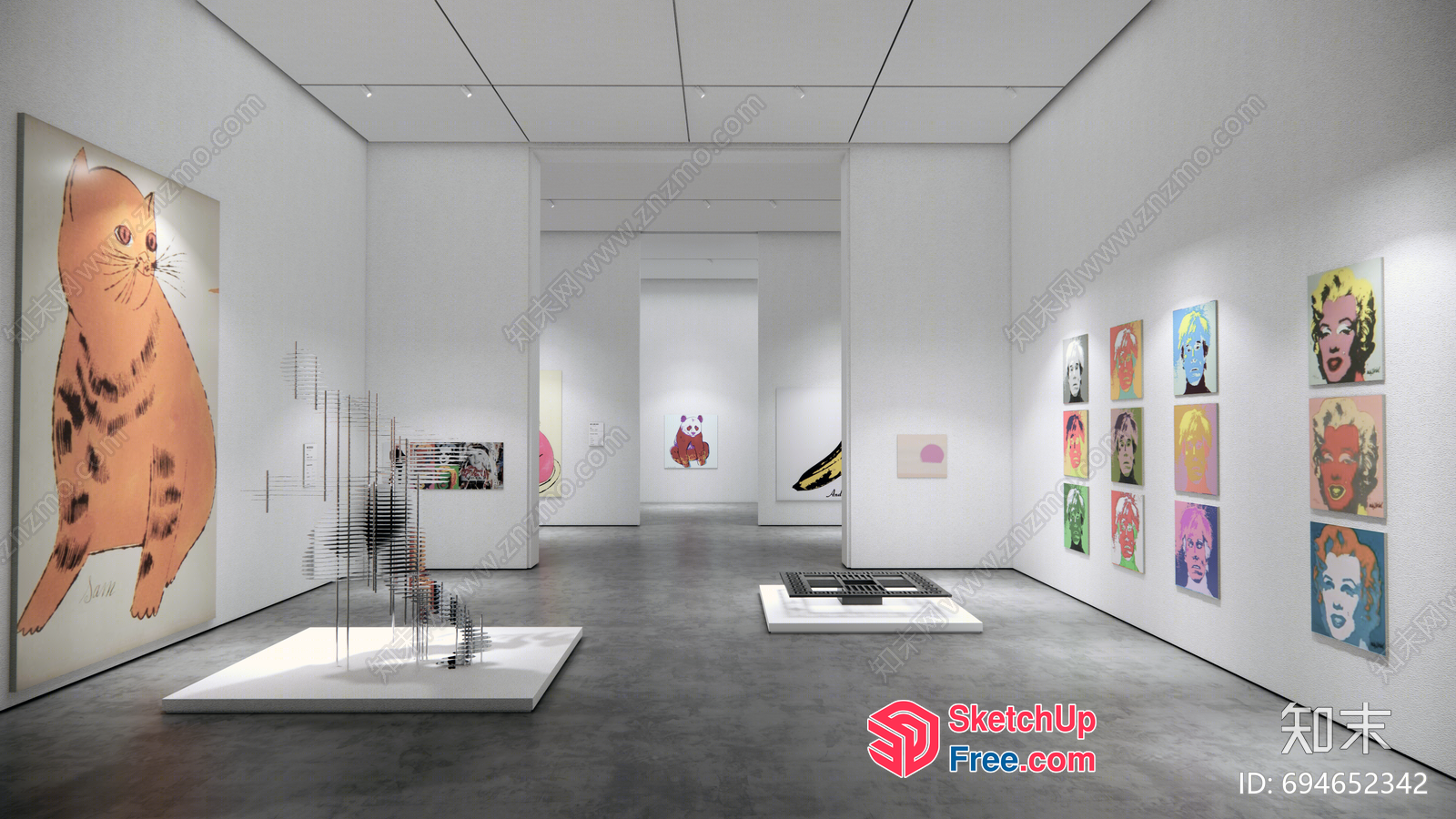 Modern Art Gallery 3D SketchUp File