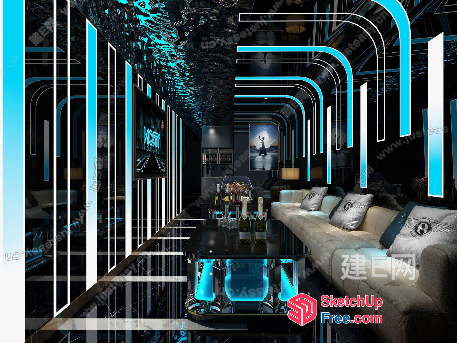 Modern Luxury Lounge Interior 3D SketchUp File