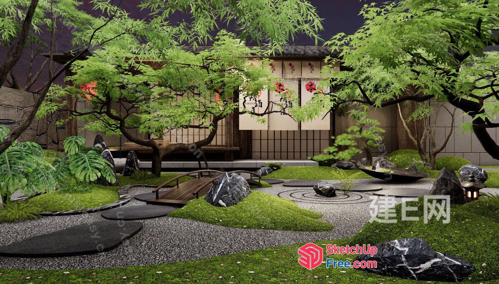 Serene Japanese Garden Oasis 3D SketchUp File