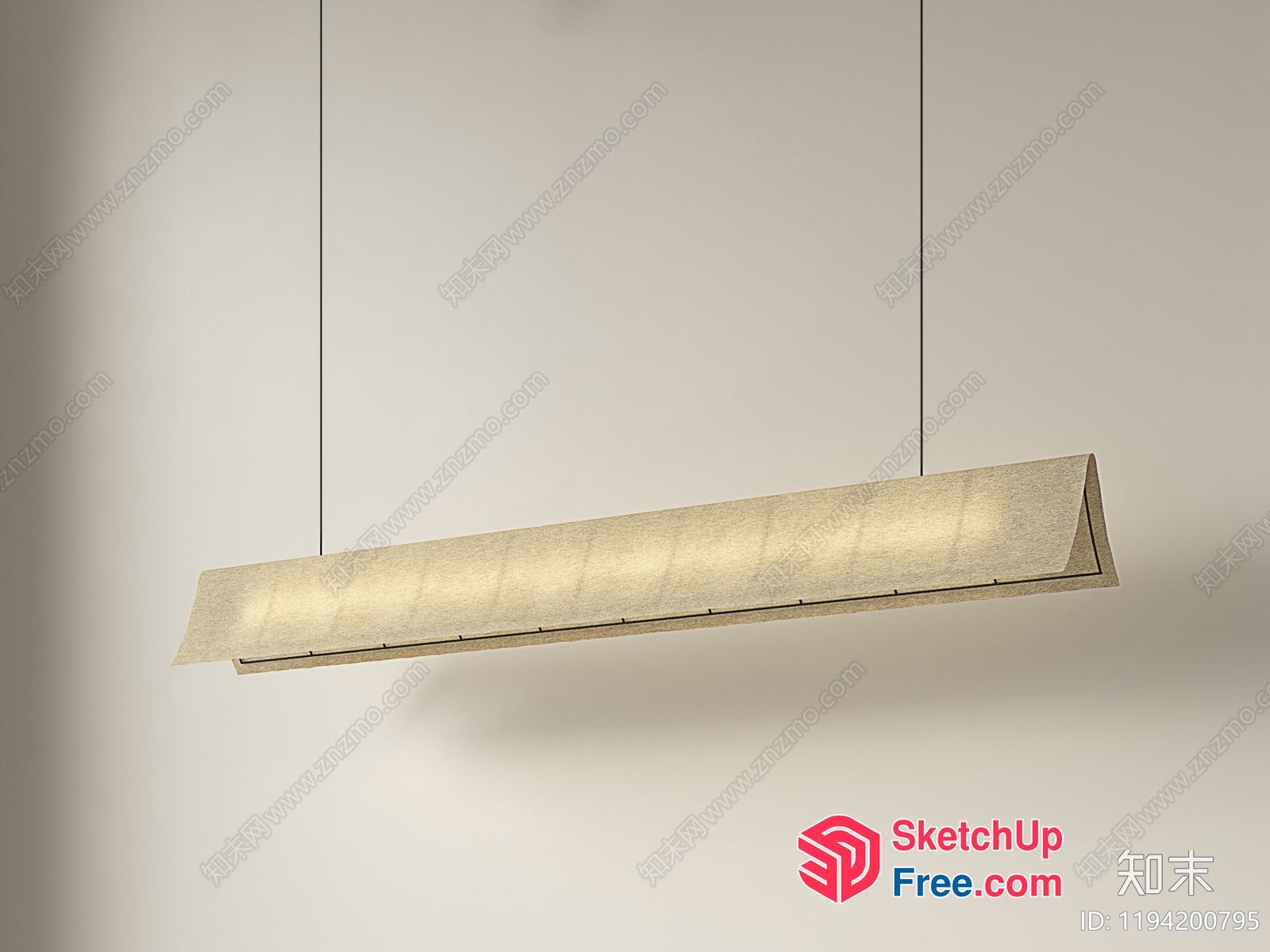 Modern Minimalist Hanging Light Fixture 3D SketchUp File