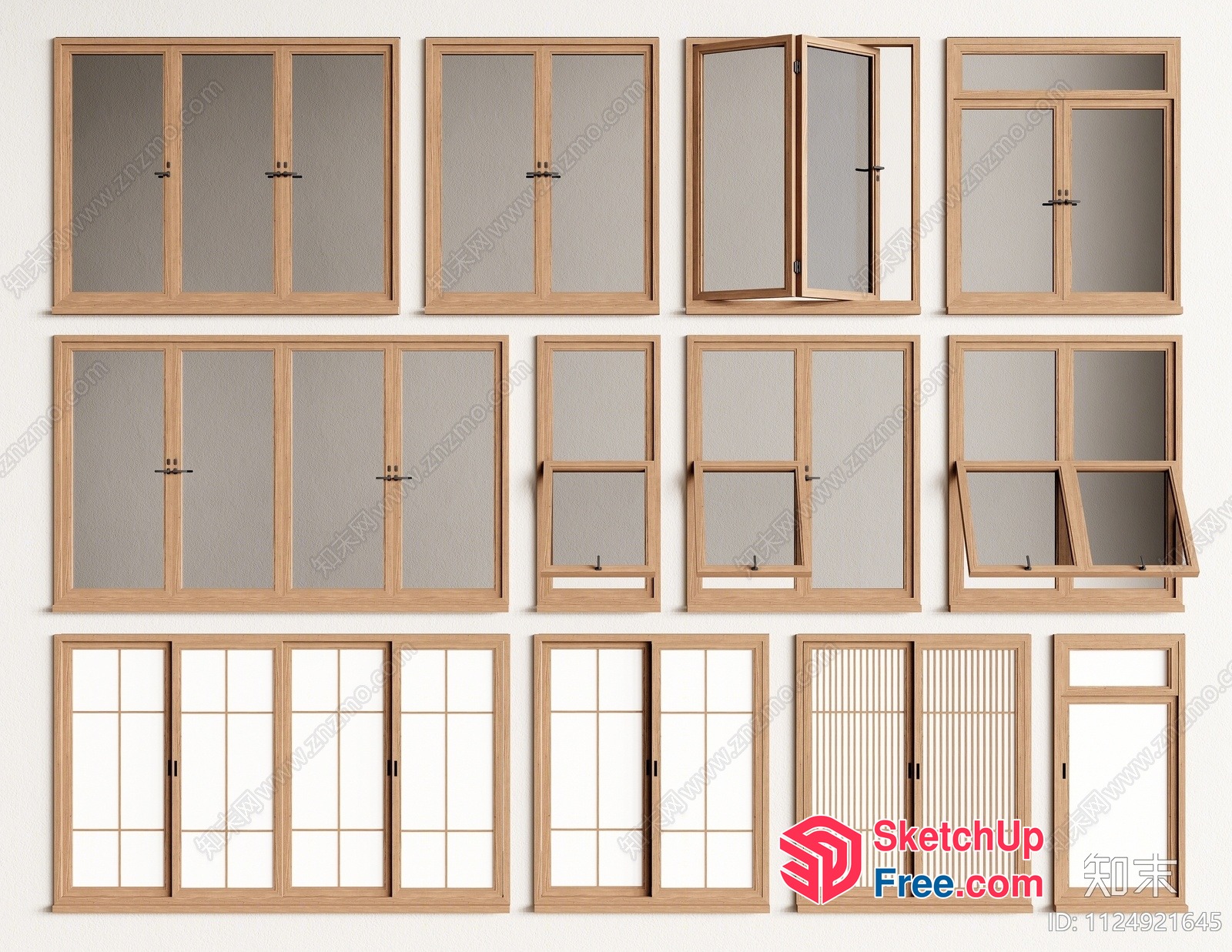 Various Japanese-Style Windows 3D SketchUp File