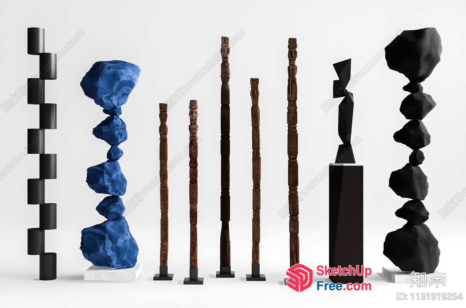 Modern Sculpture Collection 3D SketchUp File