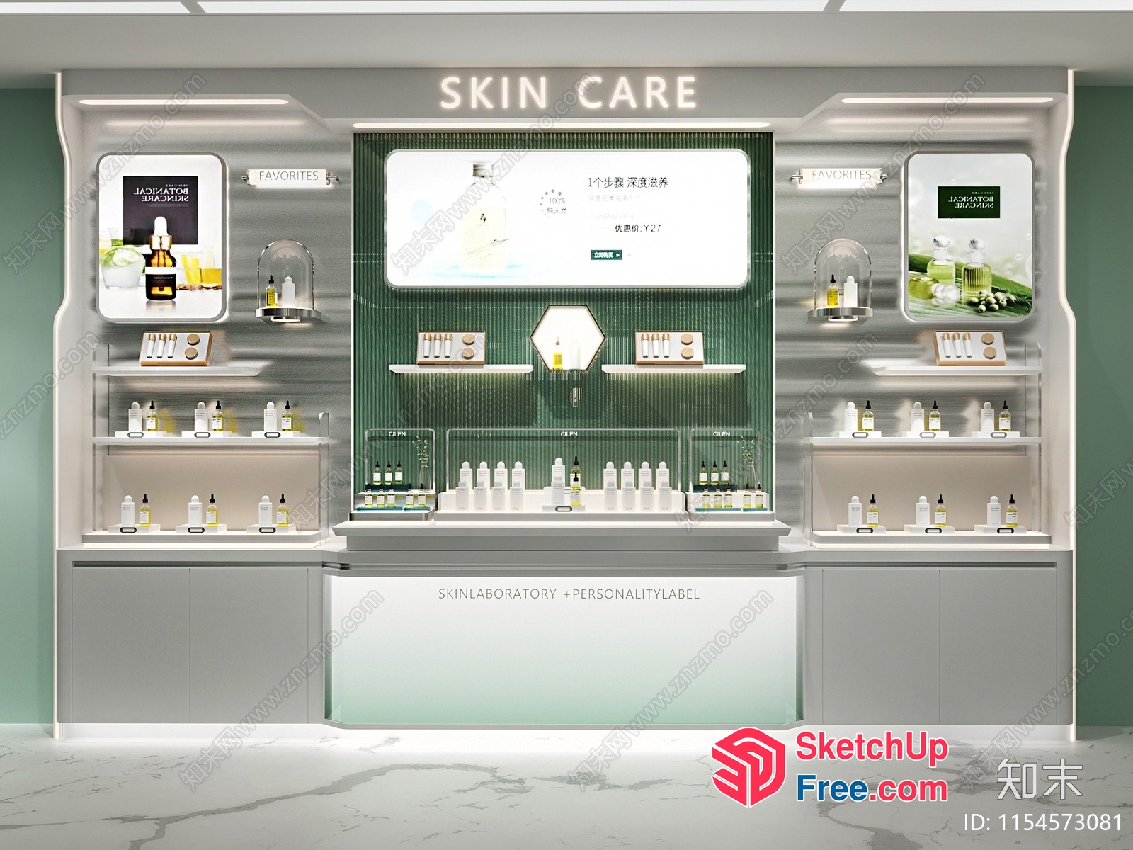 Modern Spa And Wellness Retail Display 3D SketchUp File