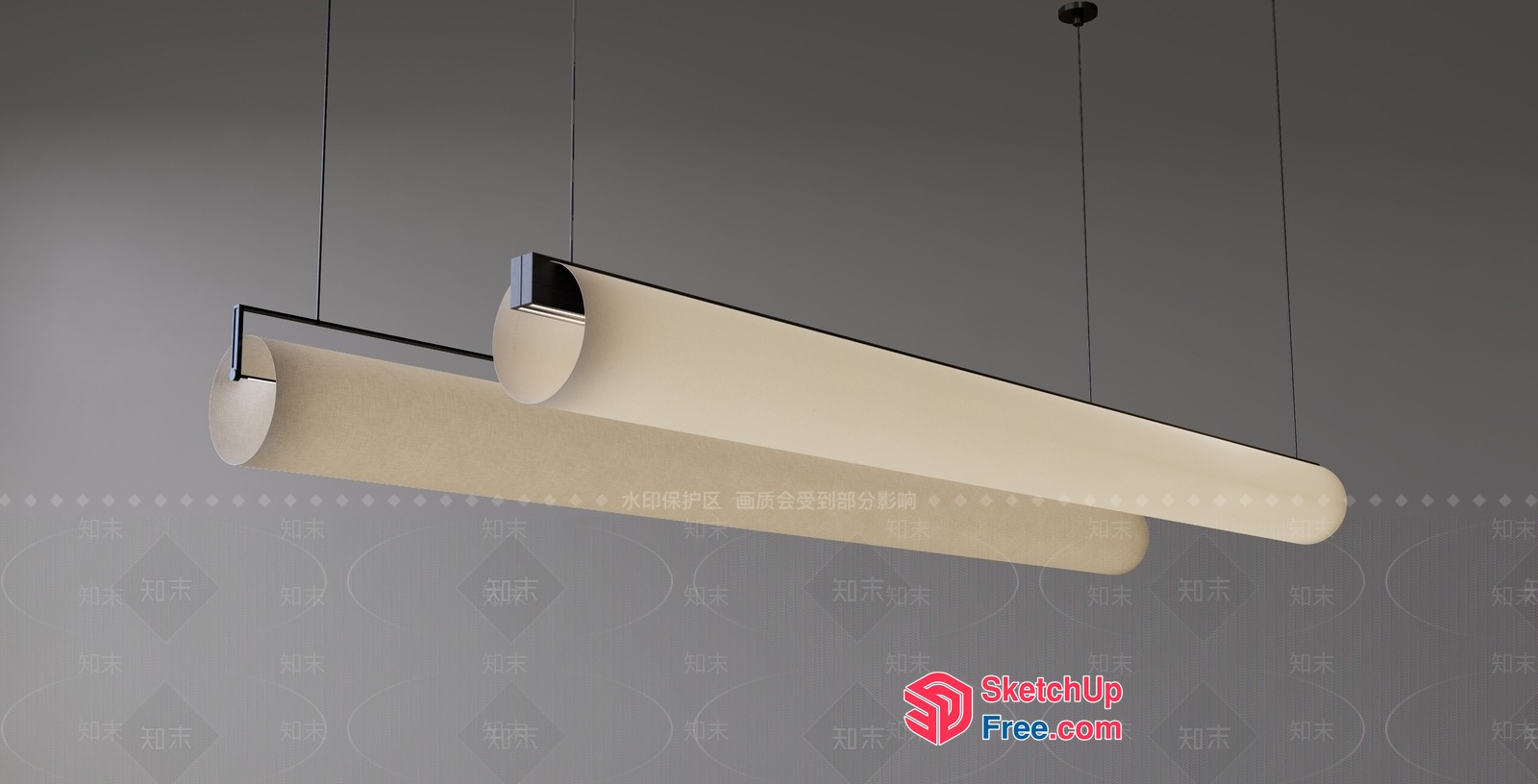 Modern Hanging Light Fixture With Sleek Design 3D SketchUp File