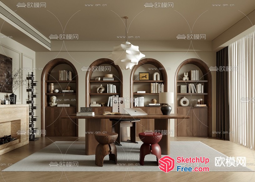 Elegant Modern Office Space 3D SketchUp File