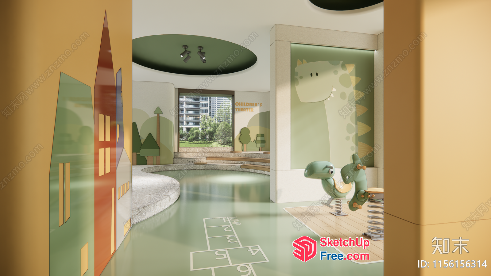Vibrant And Colorful Children'S Play Area 3D SketchUp File