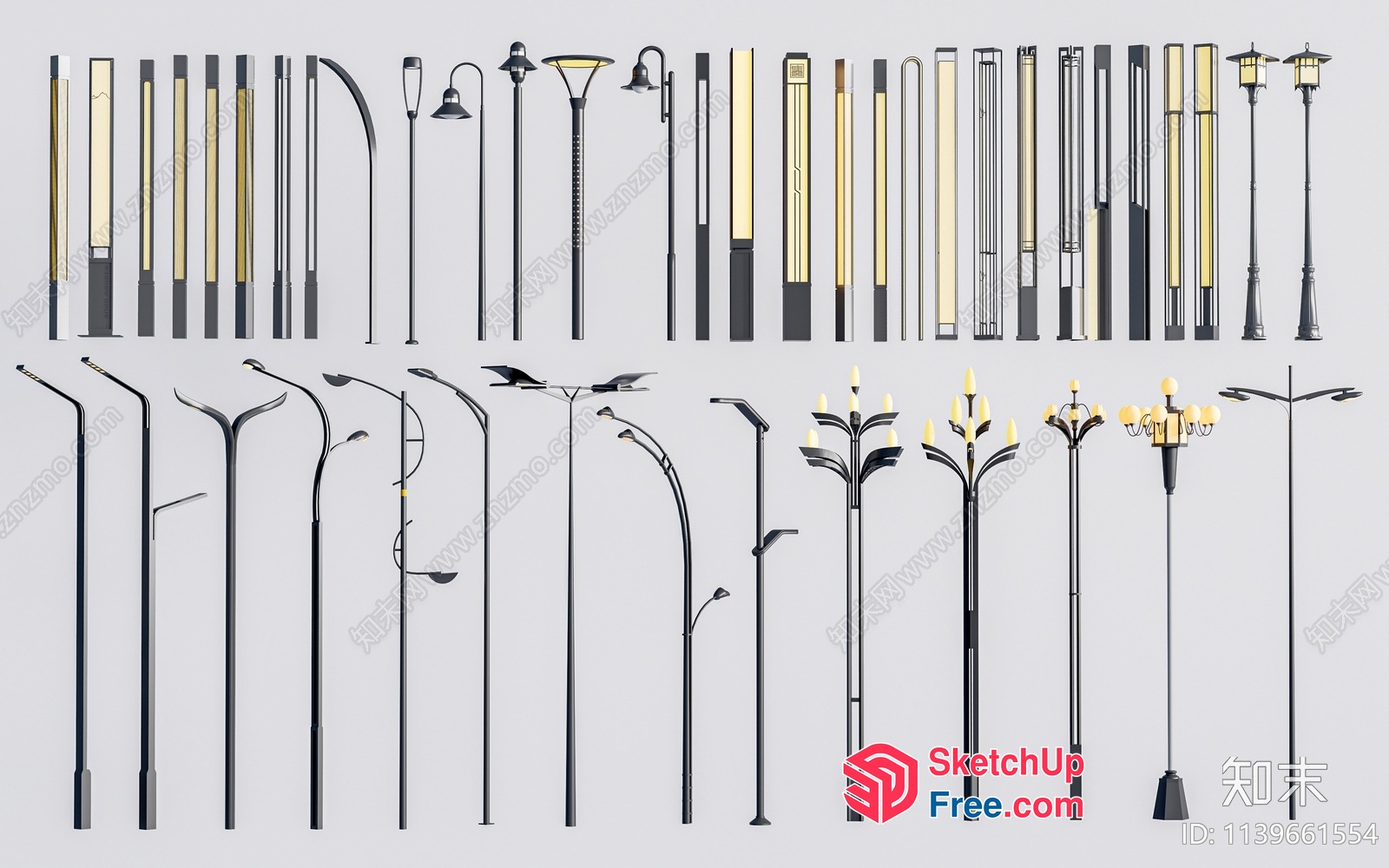 Street Light Collection 3D SketchUp File