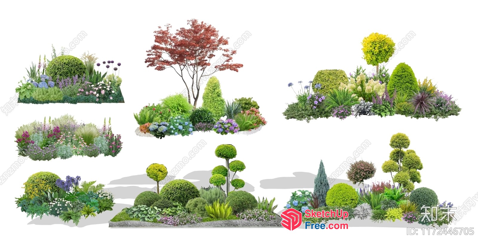Luxurious Outdoor Landscape Decorations Collection 3D SketchUp File