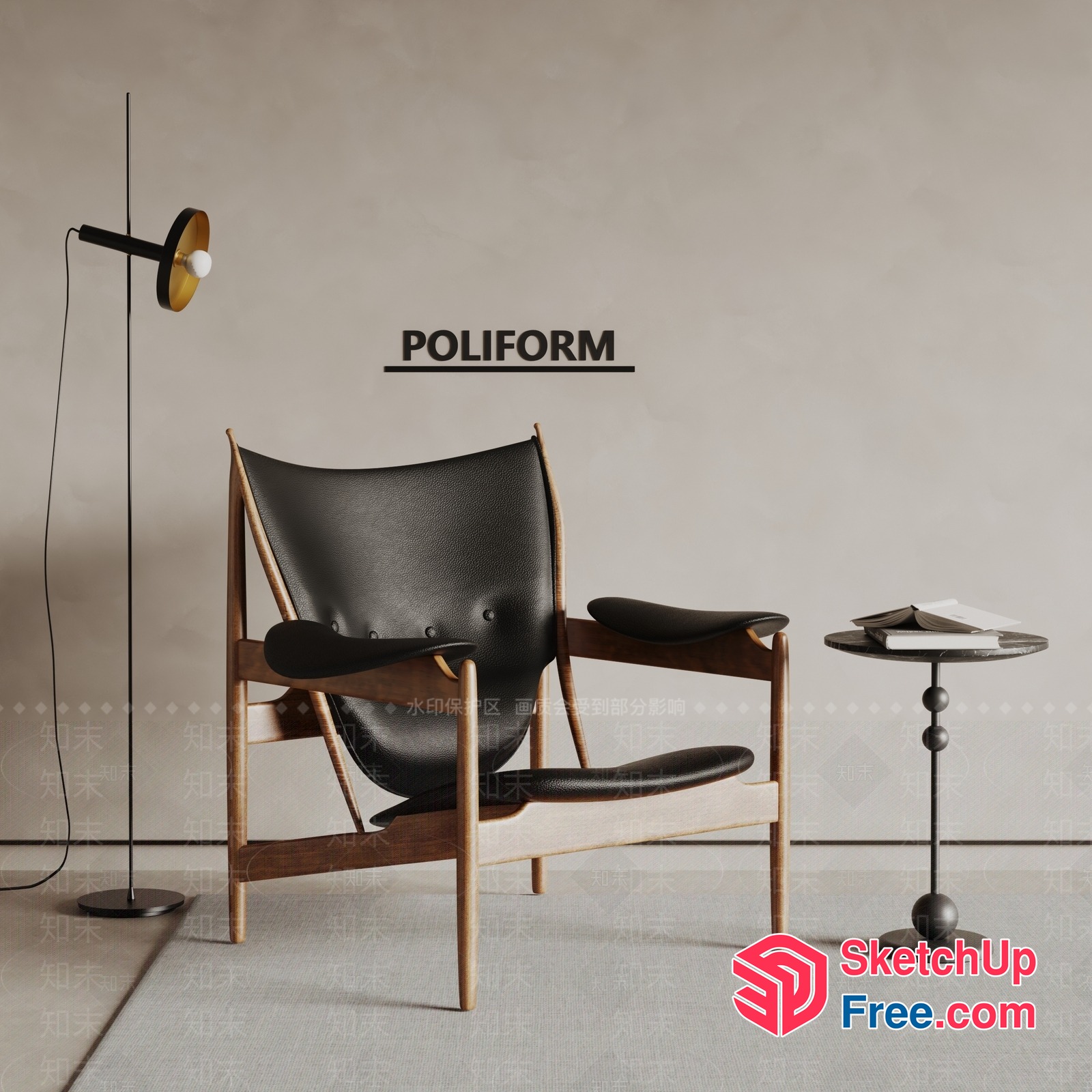 Modern Minimalist Poliform Furniture Collection 3D SketchUp File