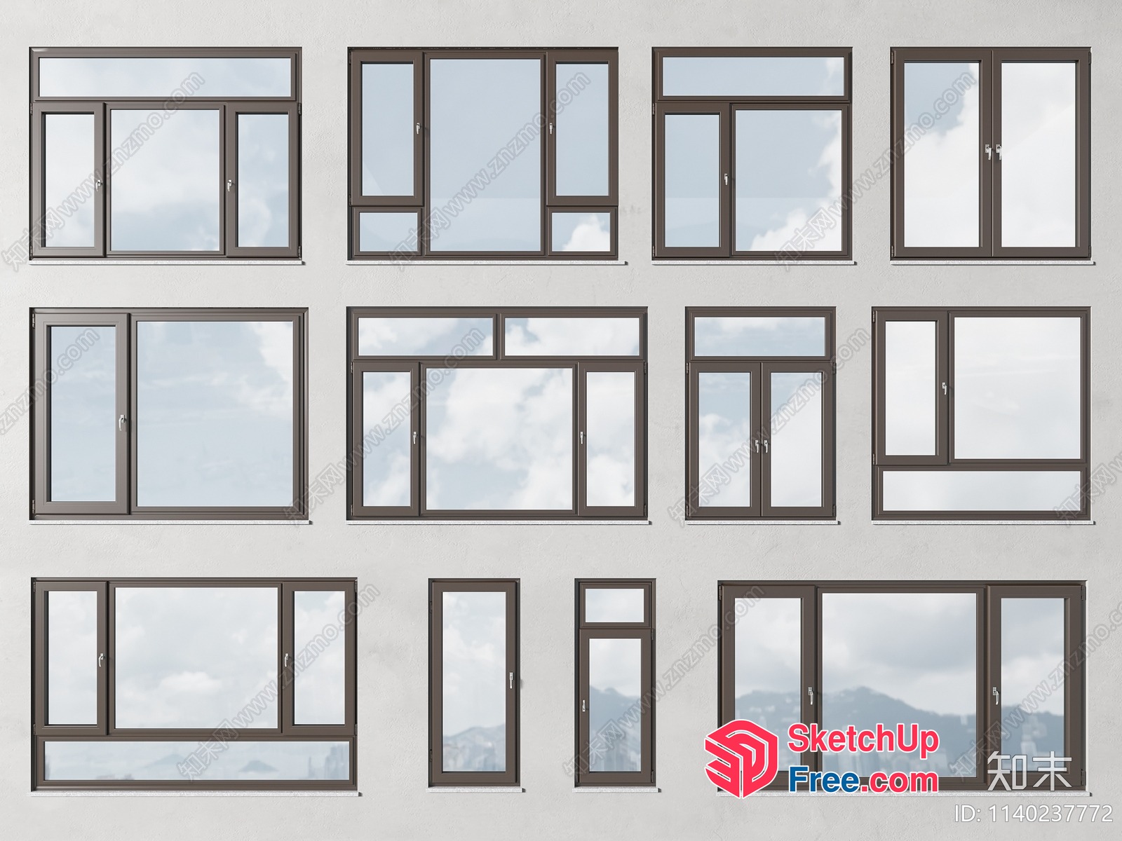 Window Selection For Various Interior Design Styles 3D SketchUp File