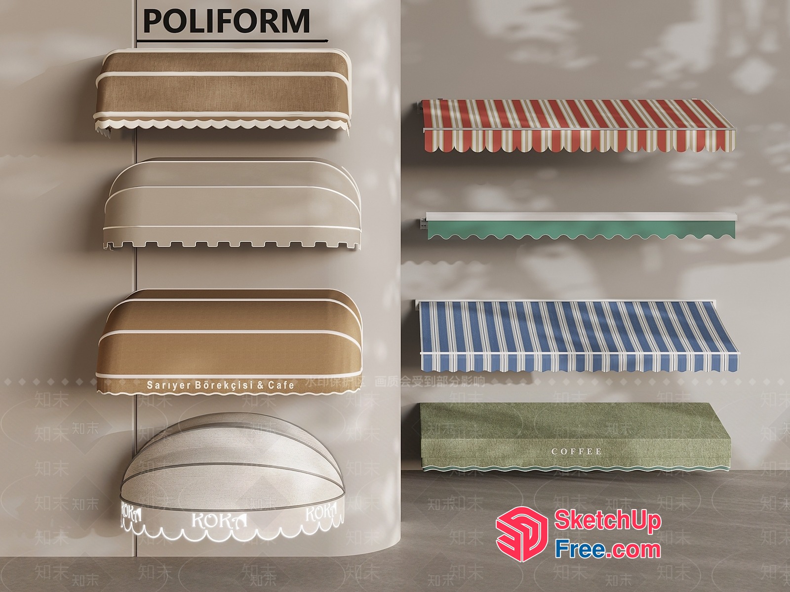 Poliform Awnings Collection 3D SketchUp File