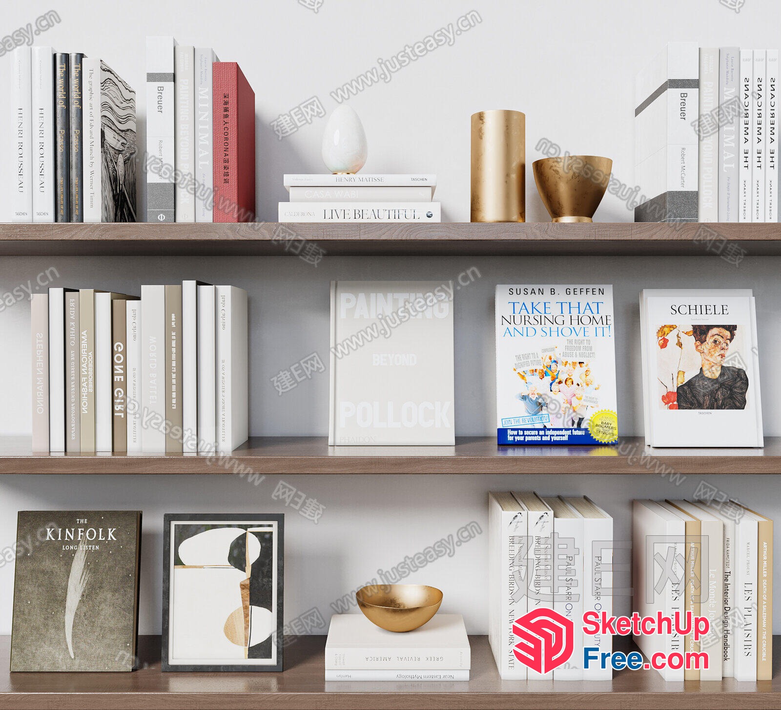 Minimalist Interior Design Bookcase 3D SketchUp File