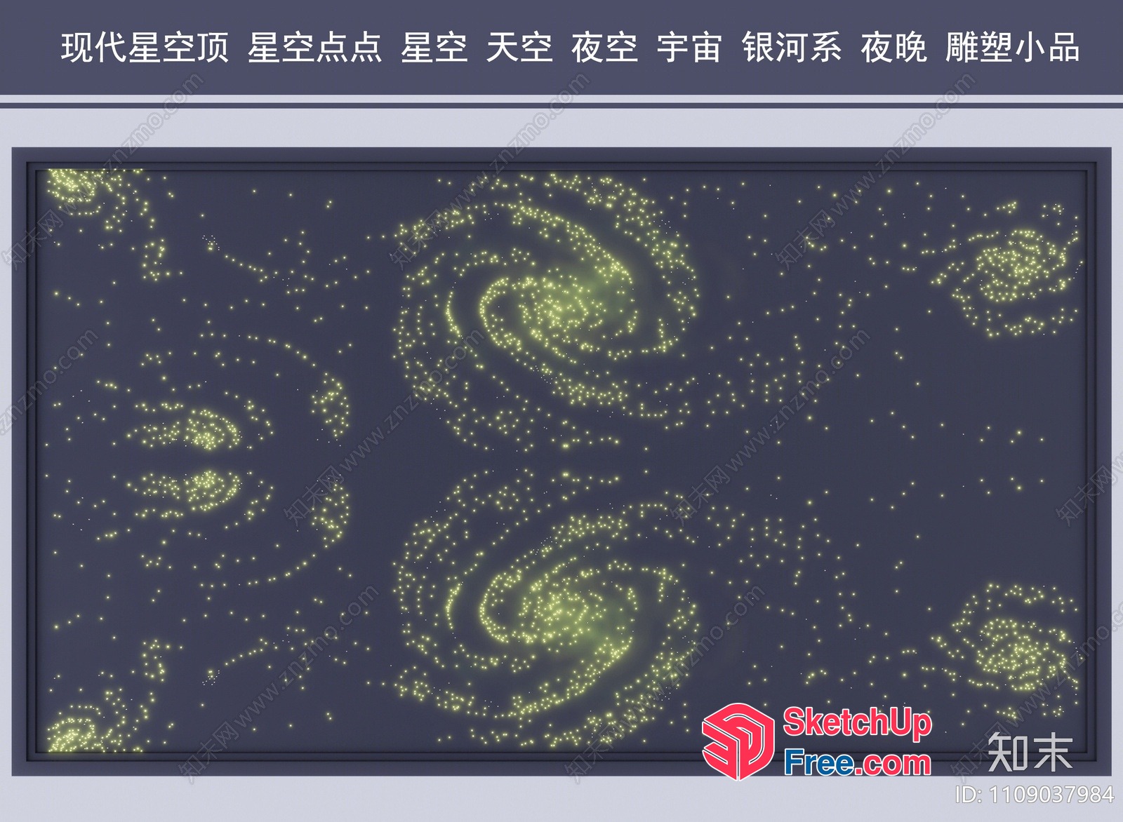 Galaxy Stars Pattern Design 3D SketchUp File